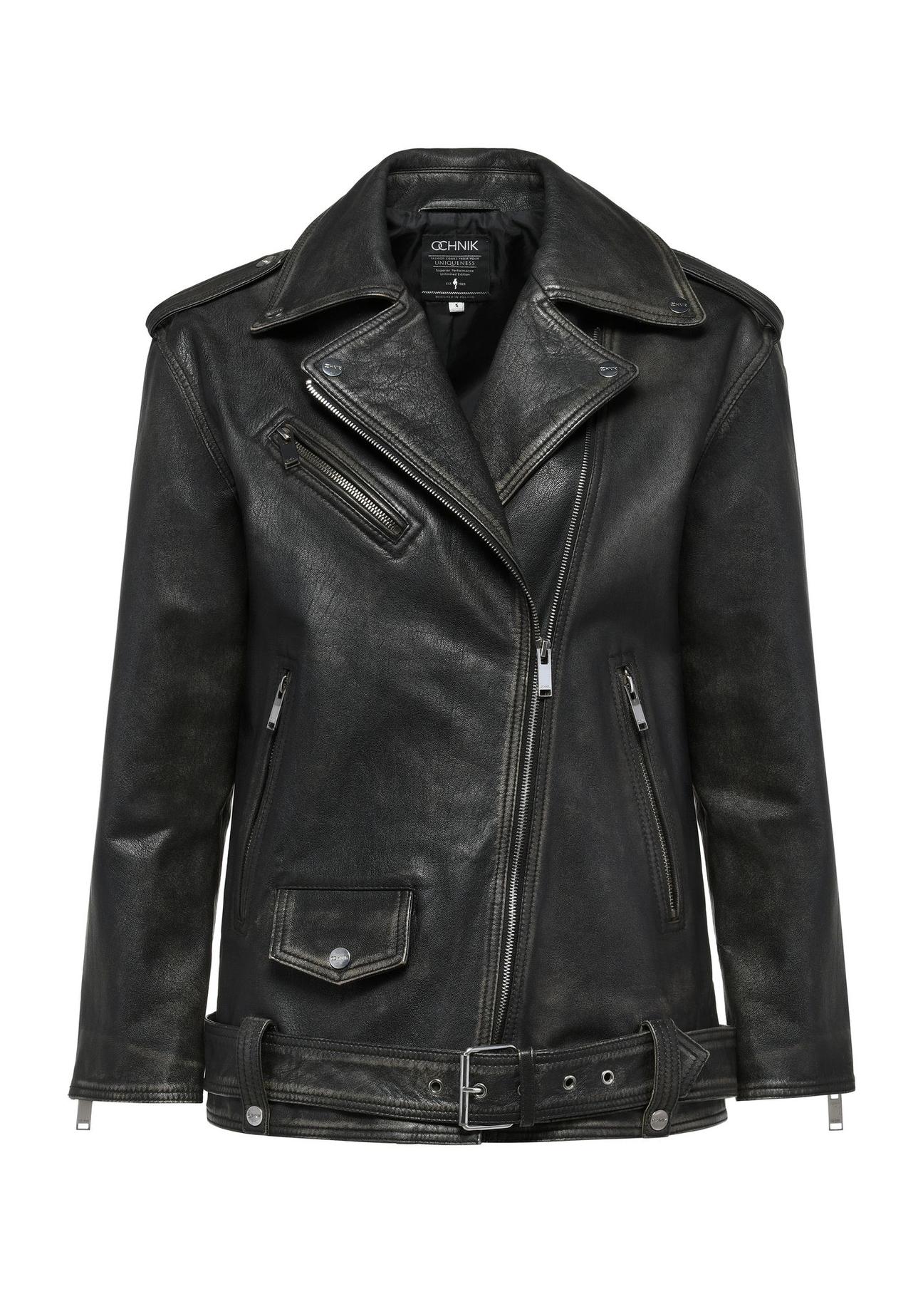 Women's vintage leather jacket KURDS-0510-2825(W25)-02