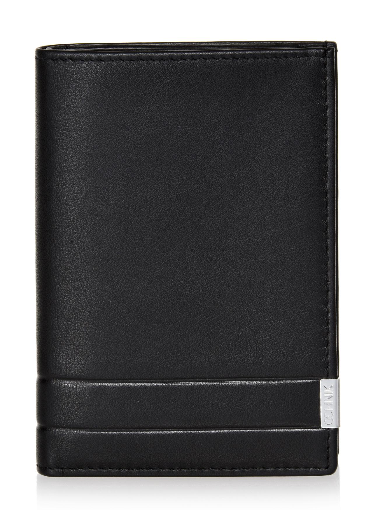 Black leather men's wallet PORMS-0145-99(Z23)-01