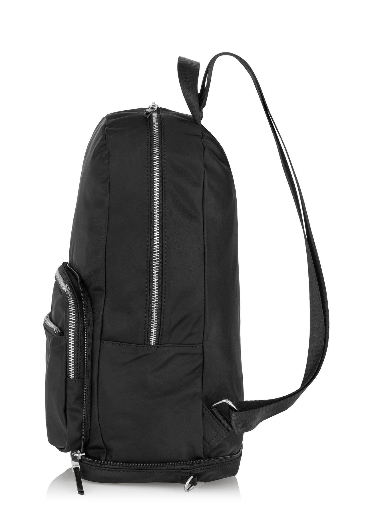 Black folding backpack and bag 2 in 1 women's TOREN-0275-99(W24)-03