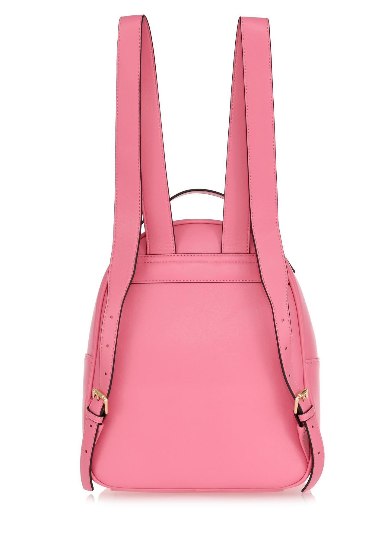 Pink imitation leather women's backpack TOREC-0920-31(W24)-03