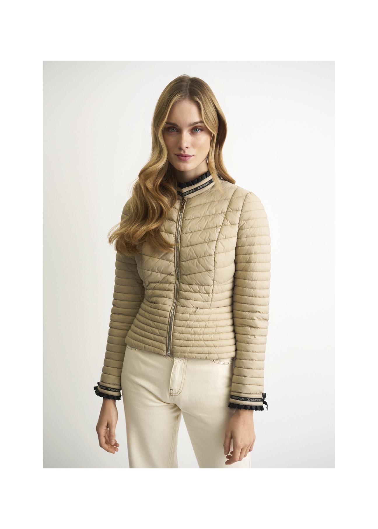 Women's quilted jacket with ribbons KURDT-0294-81(W23)-01