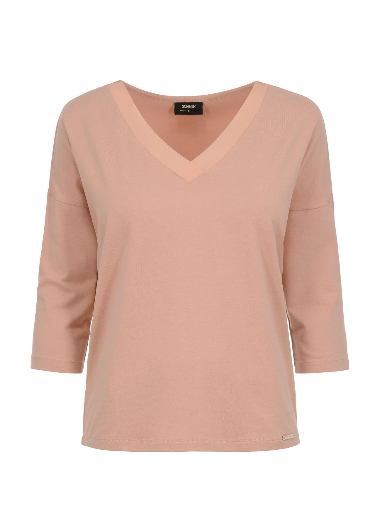 Pink women's blouse BLUDT-0156-34(W24)-03