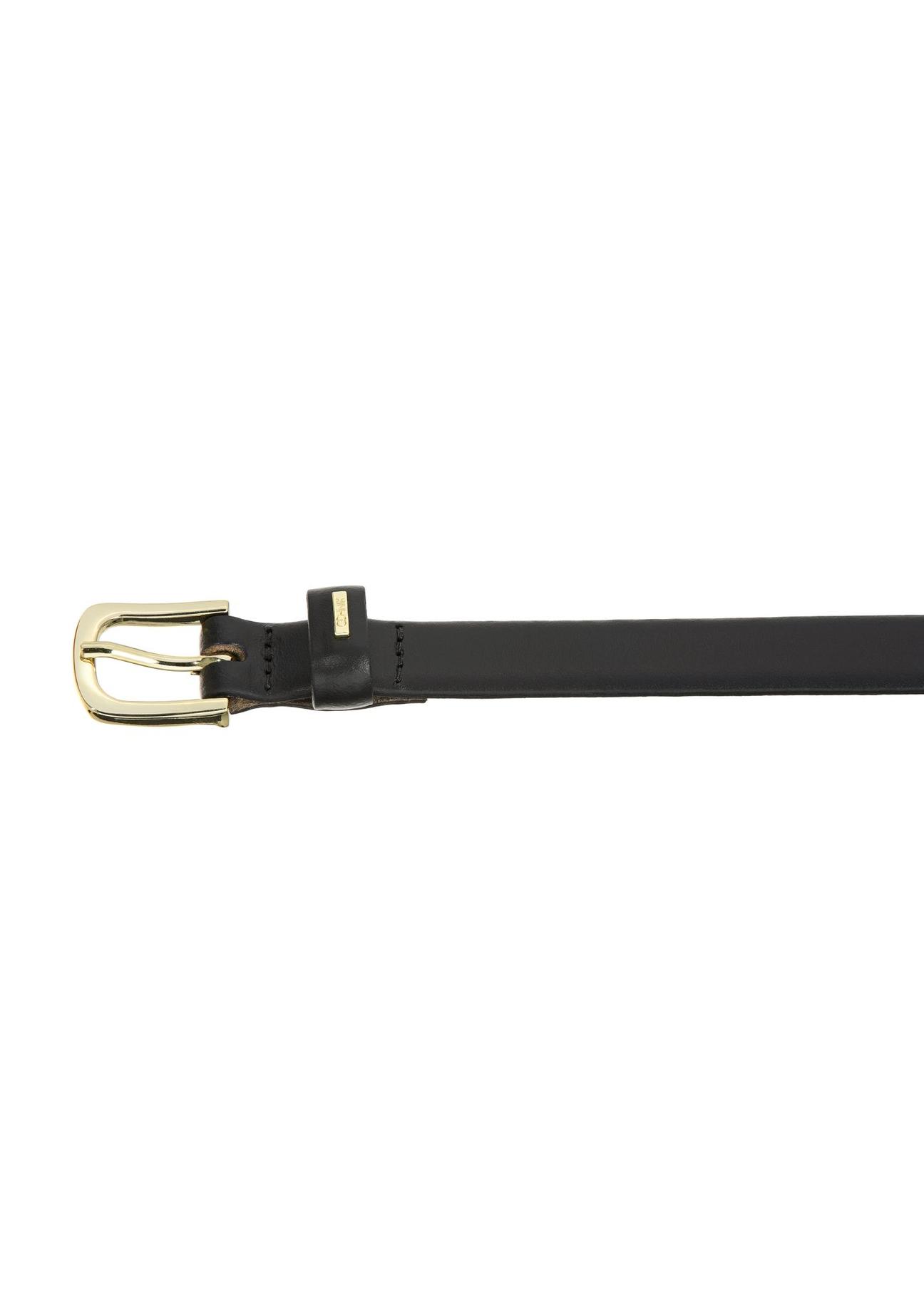 Black leather women's belt PASDS-0300-99(W24)-03