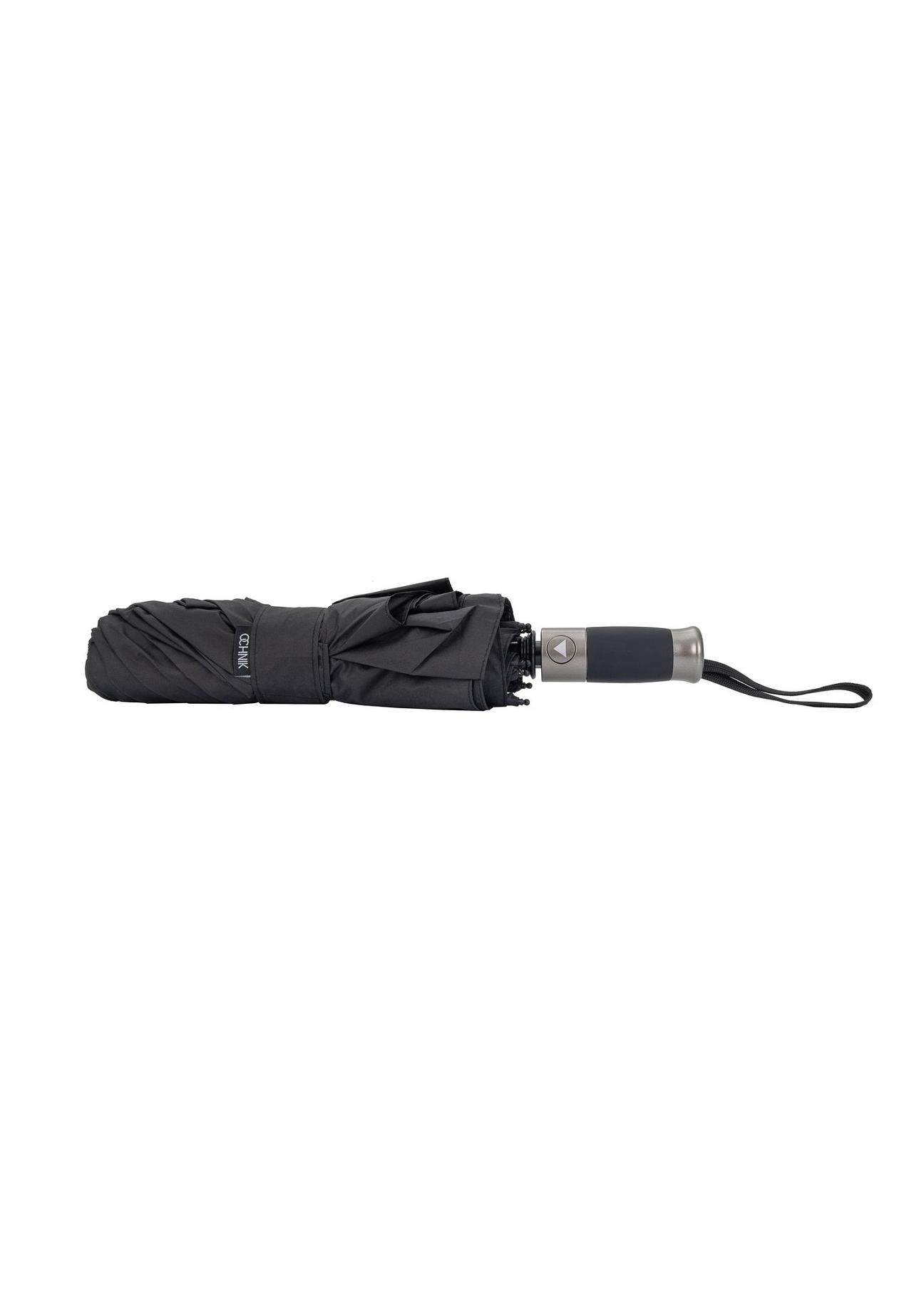 Men's folding umbrella in black PARSM-0031-99(W24)-02