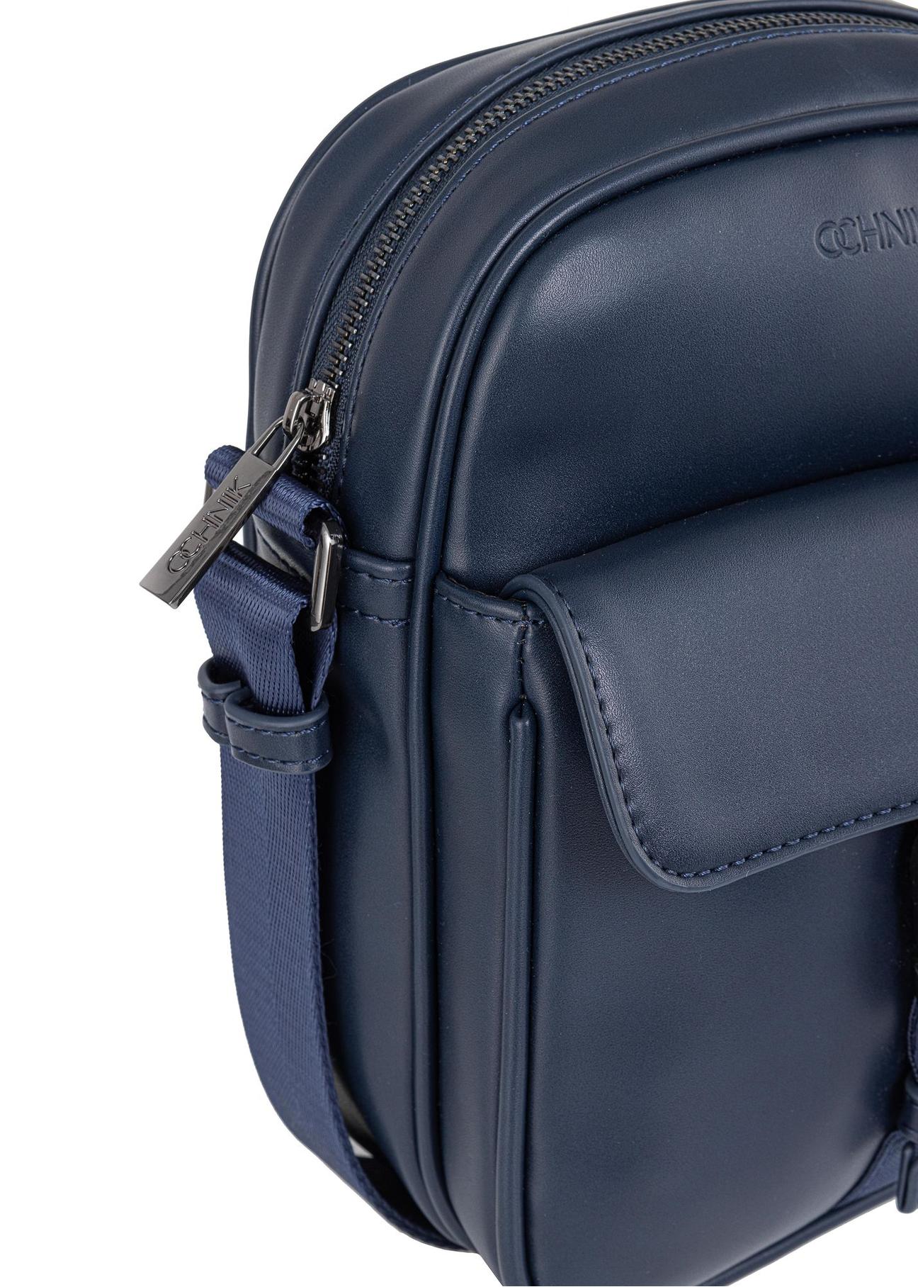 Navy blue men's bag with pocket TORMN-0290-69(W23)-05