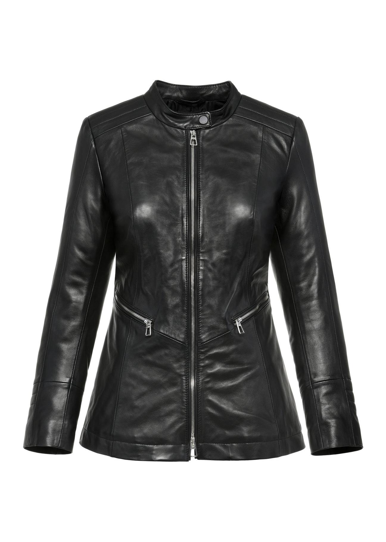 Women's leather biker jacket KURDS-0497-1283(Z24)-03