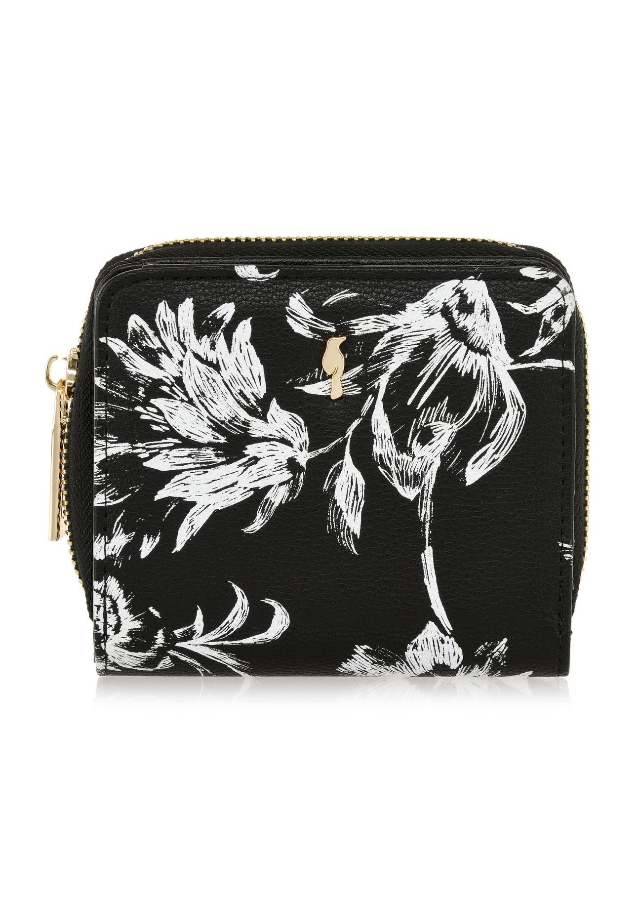 Women's small wallet in floral pattern POREC-0393-99(Z24)-01