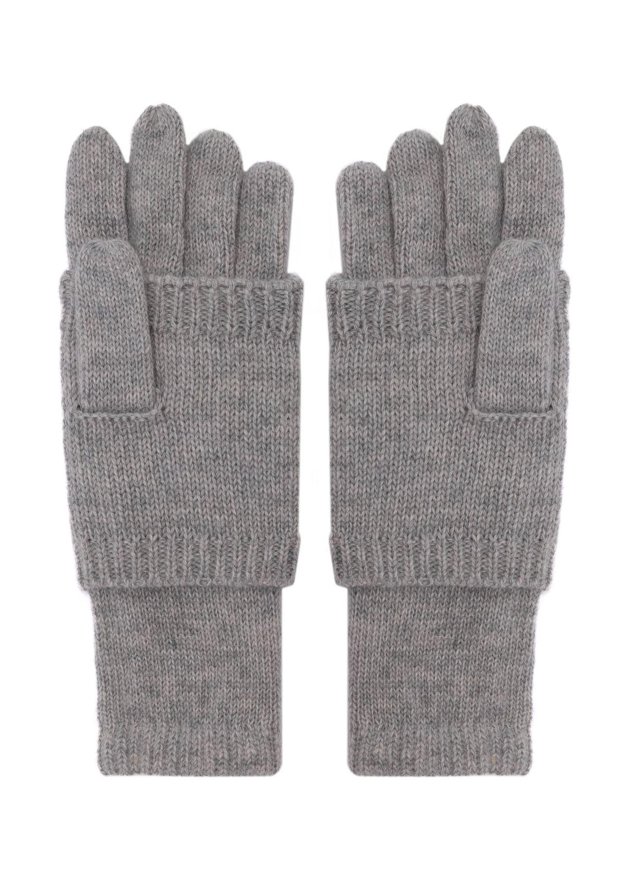 Grey women's winter gloves 3in1 REKDT-0033-91(Z24)-03