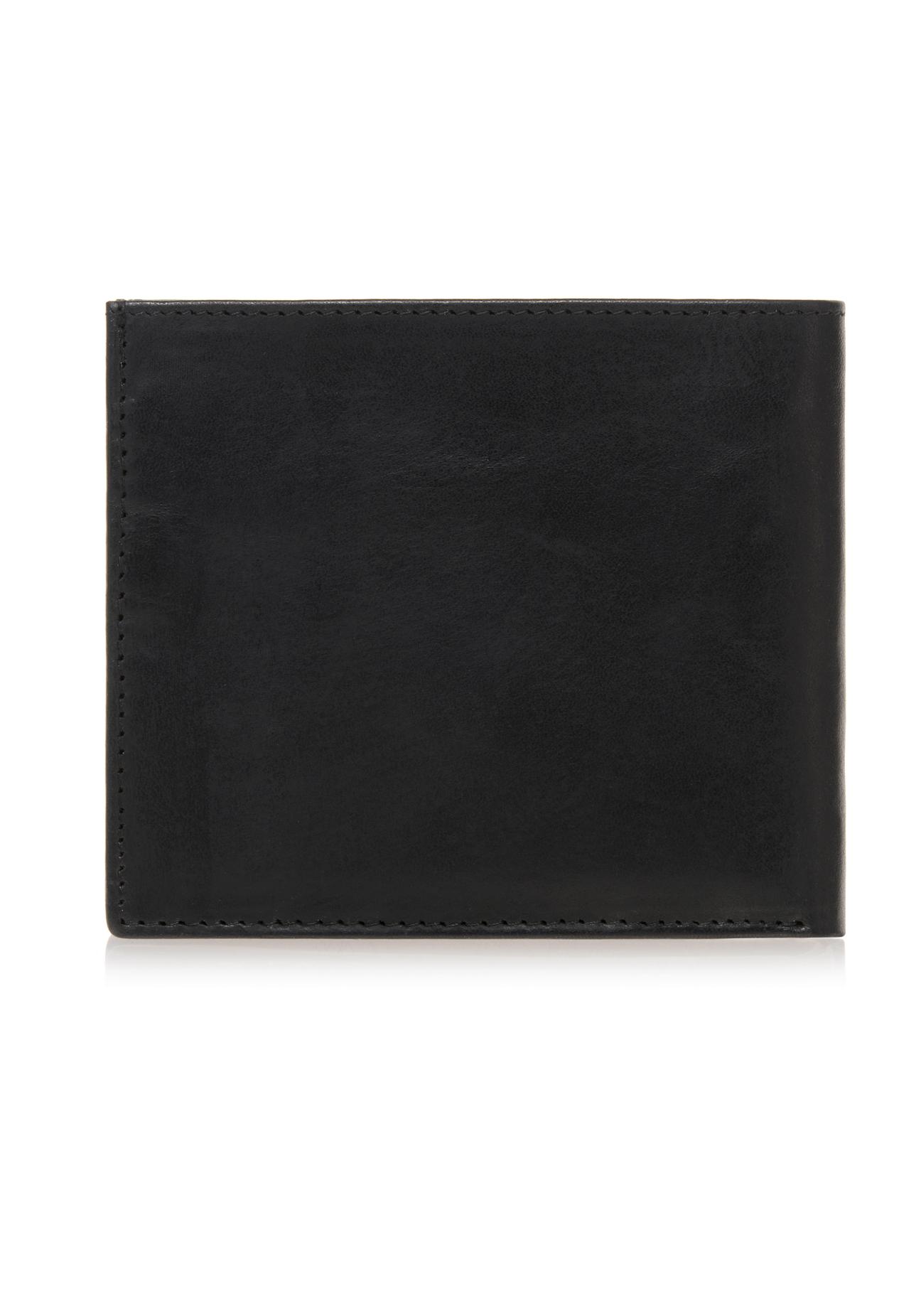 Men's black leather wallet PORMS-0547-99(W23)-02