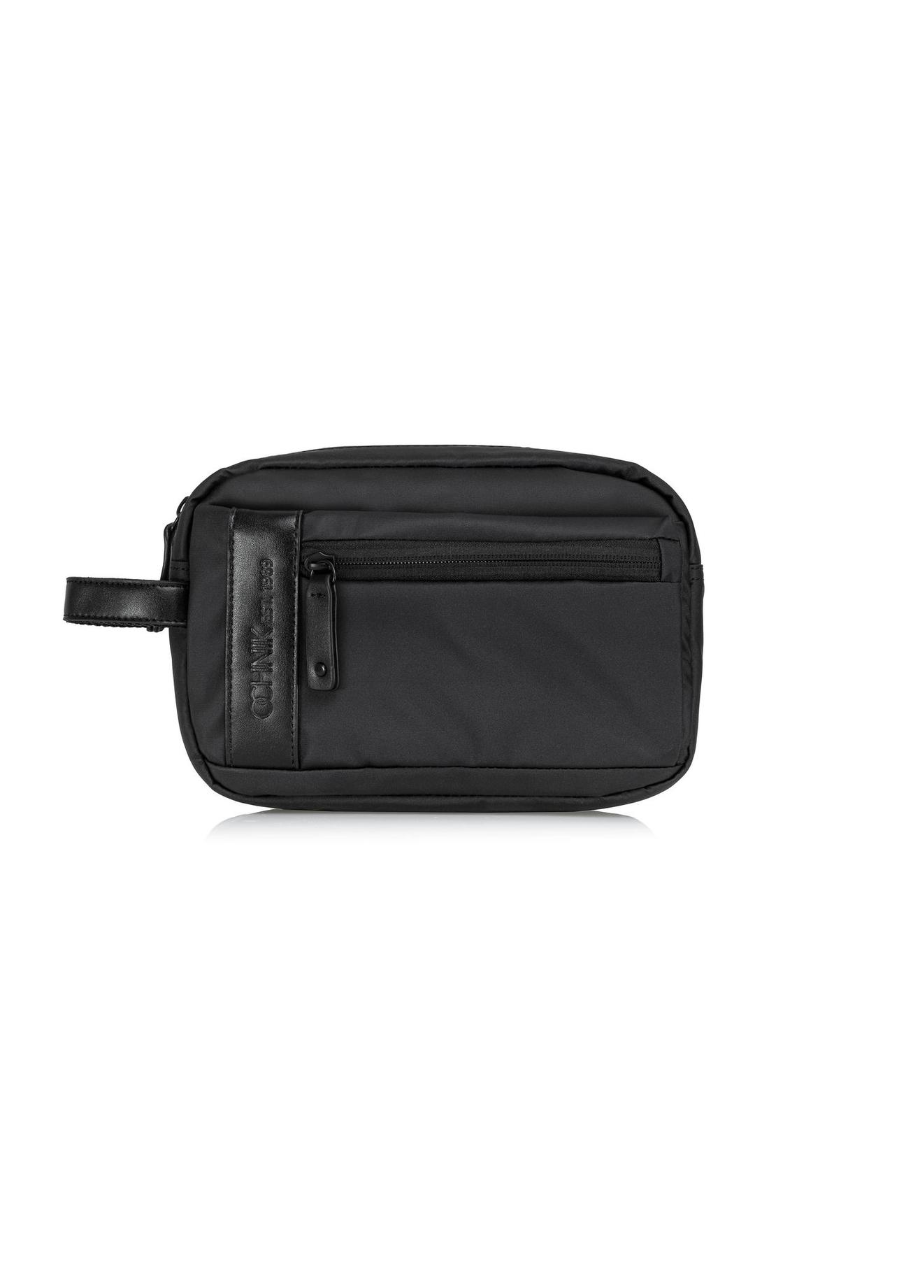 Black men's cosmetic bag large TORMN-0334-99(W24)-01