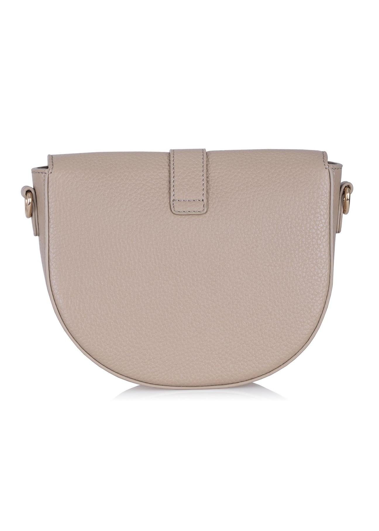 Leather beige shoulder postbag TORES-0979-81(W24)-04