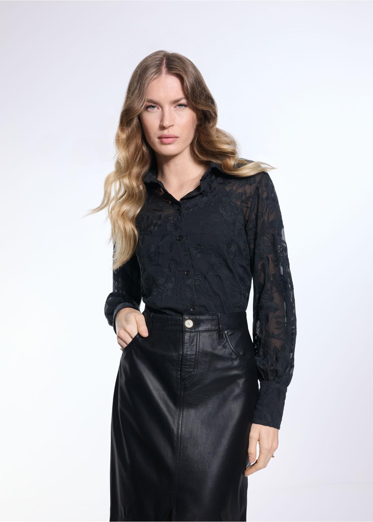 Transparent women's shirt KOSDT-0160-99(Z24)-03