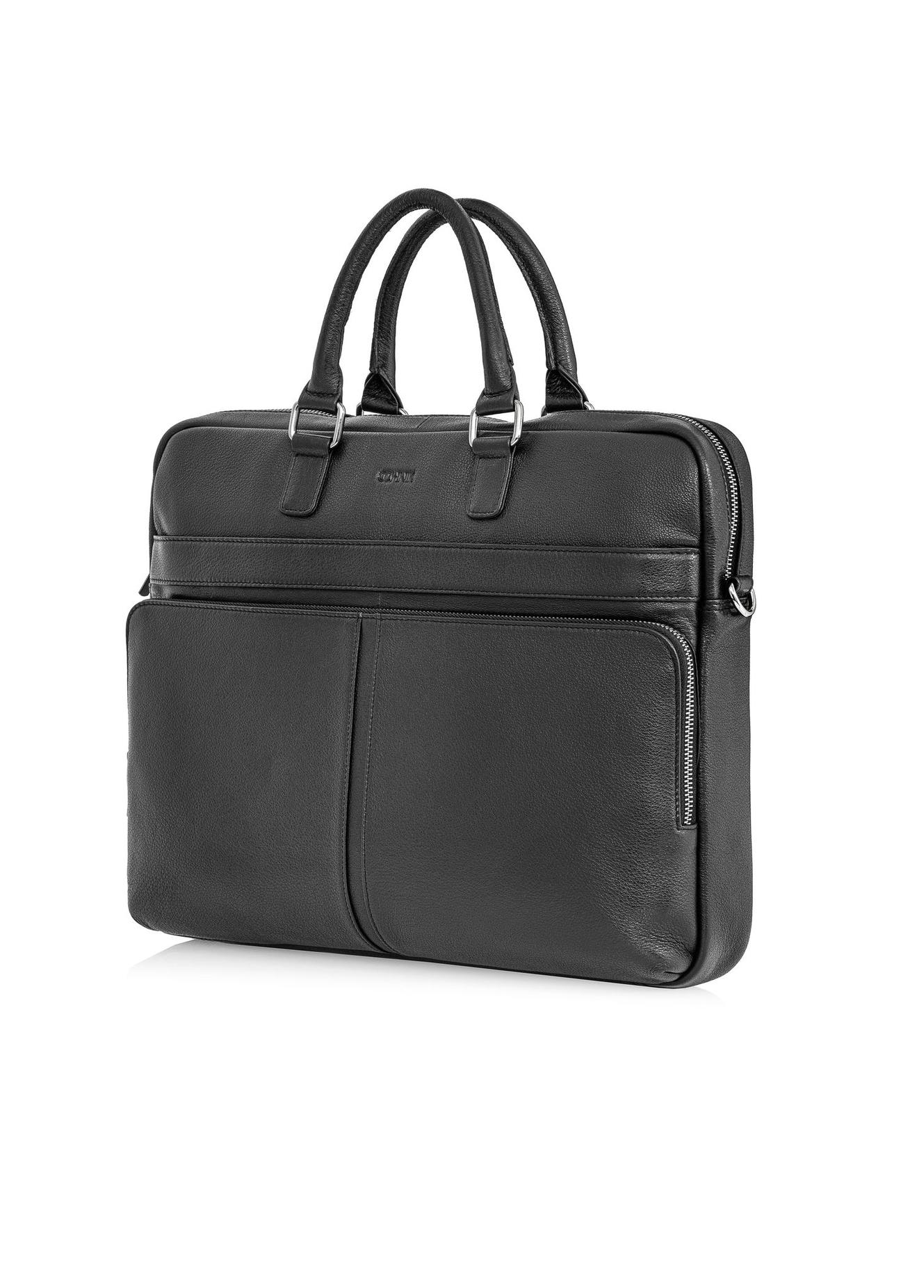 Black leather men's bag TORMS-0456-99(W25)-02