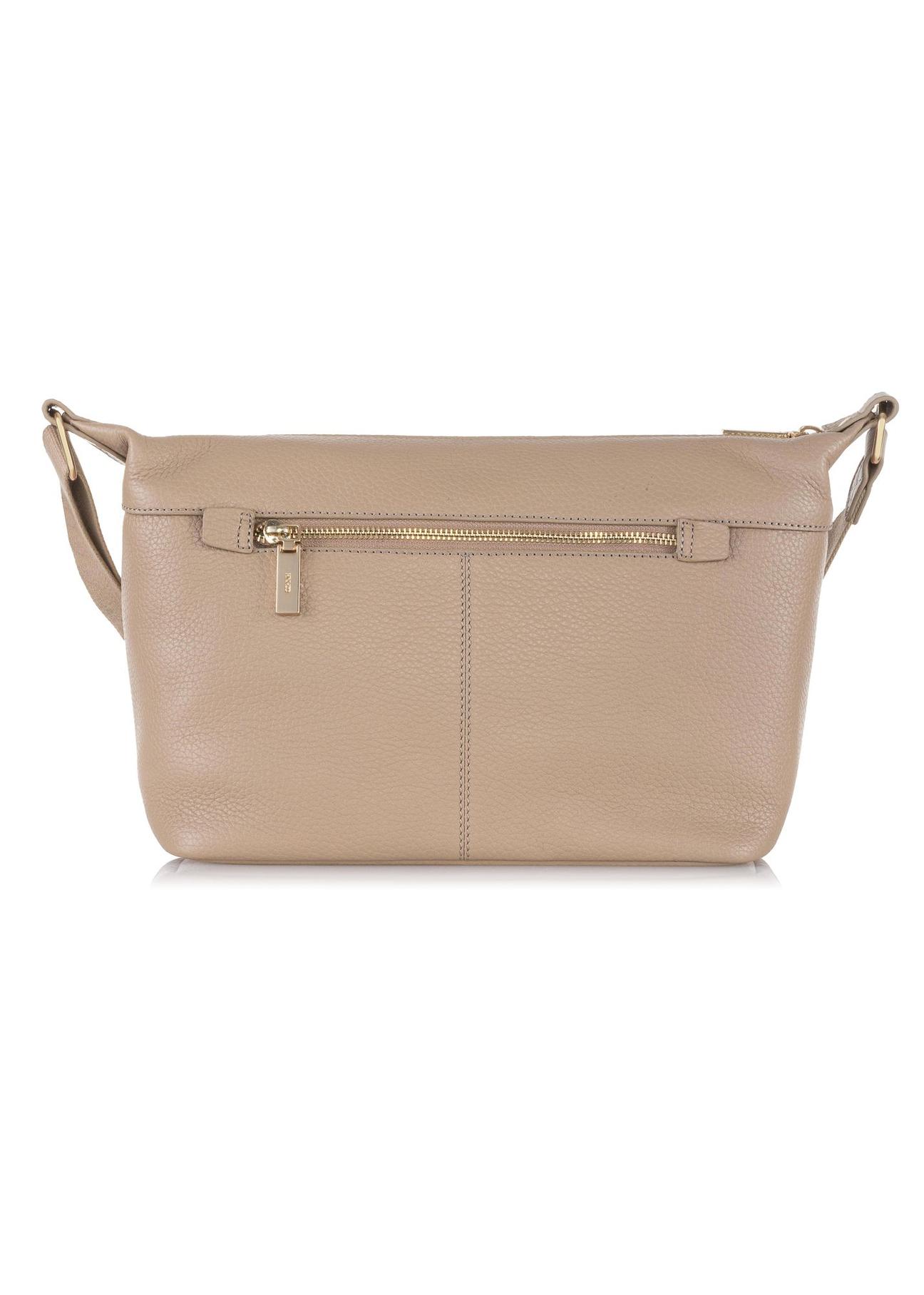 Women's leather handbag in beige TORES-0984-81(W24)-04