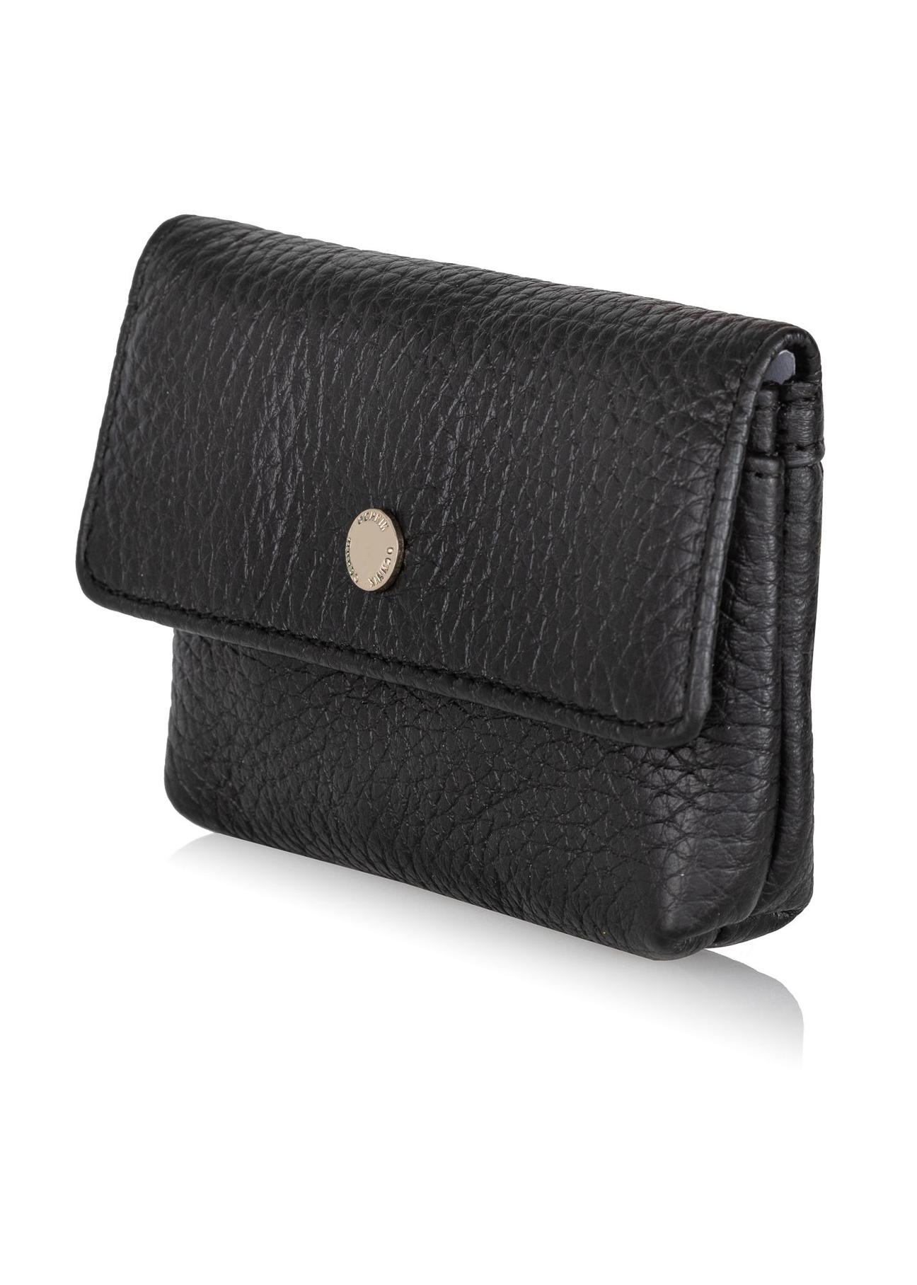 Non-stiff black leather wallet PORES-0895-99(Z23)-02