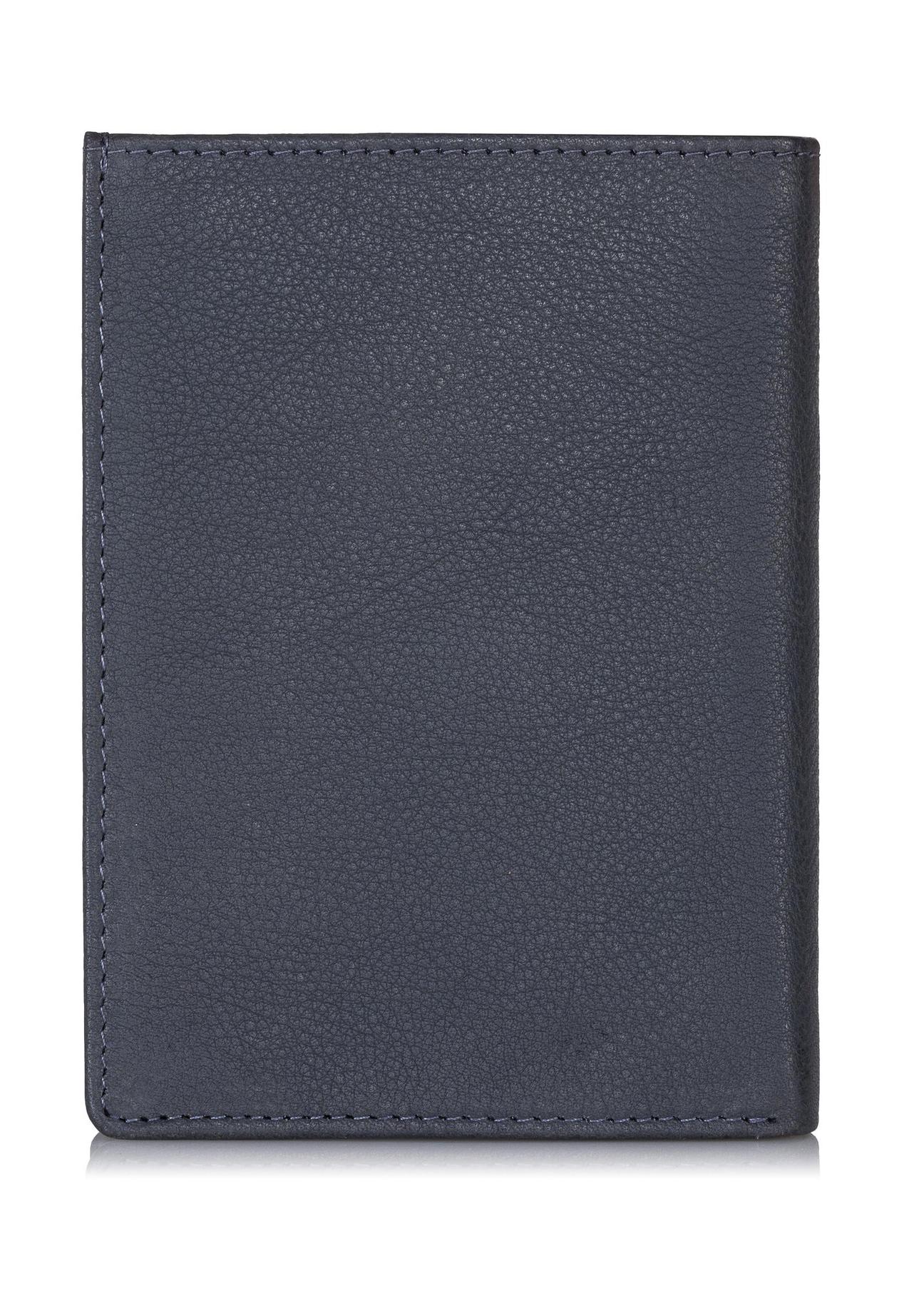 Men's graphite leather wallet PORMS-0545-95(Z23)-02