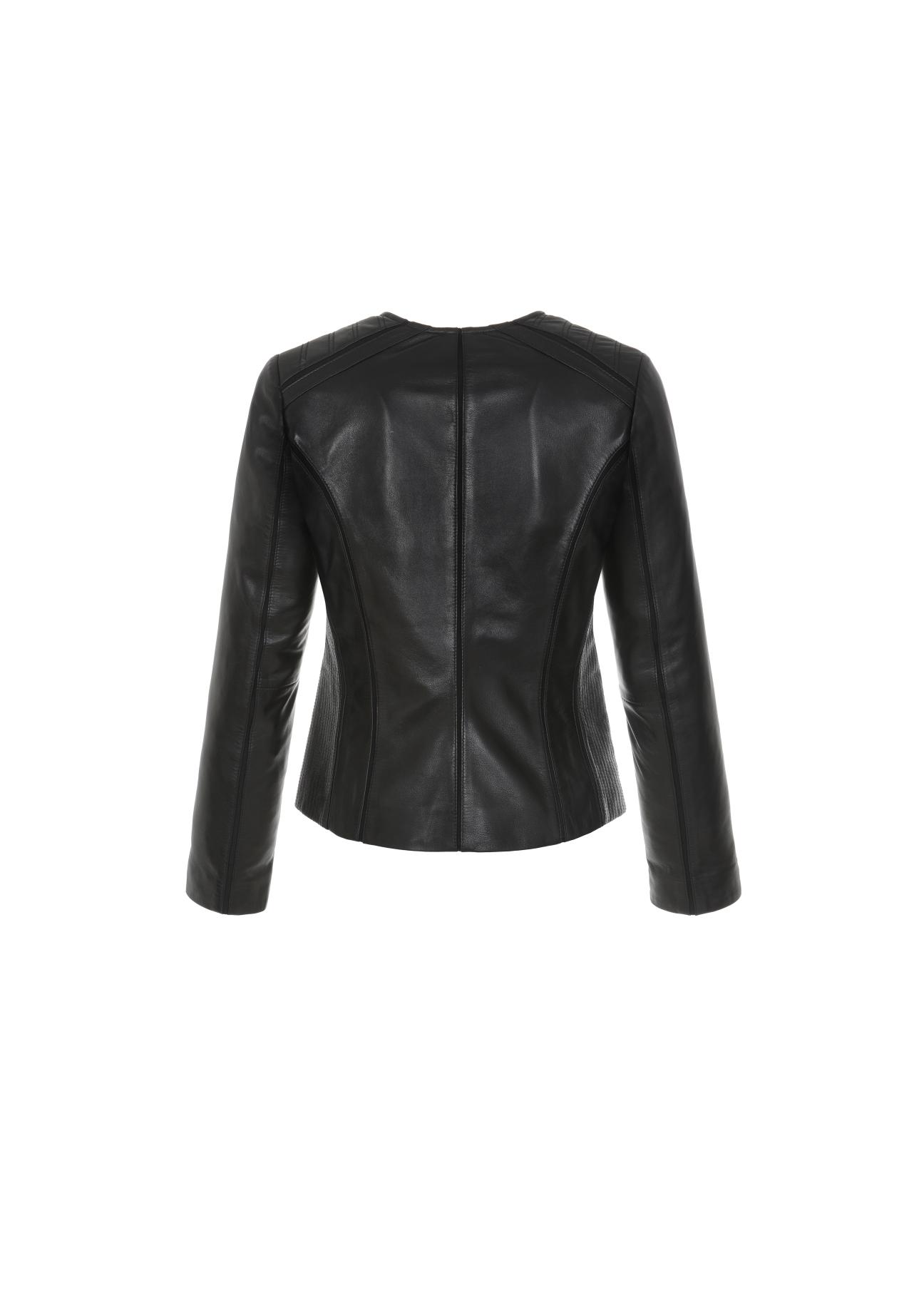 Women's waisted leather jacket KURDS-0354-5506(KS)-04