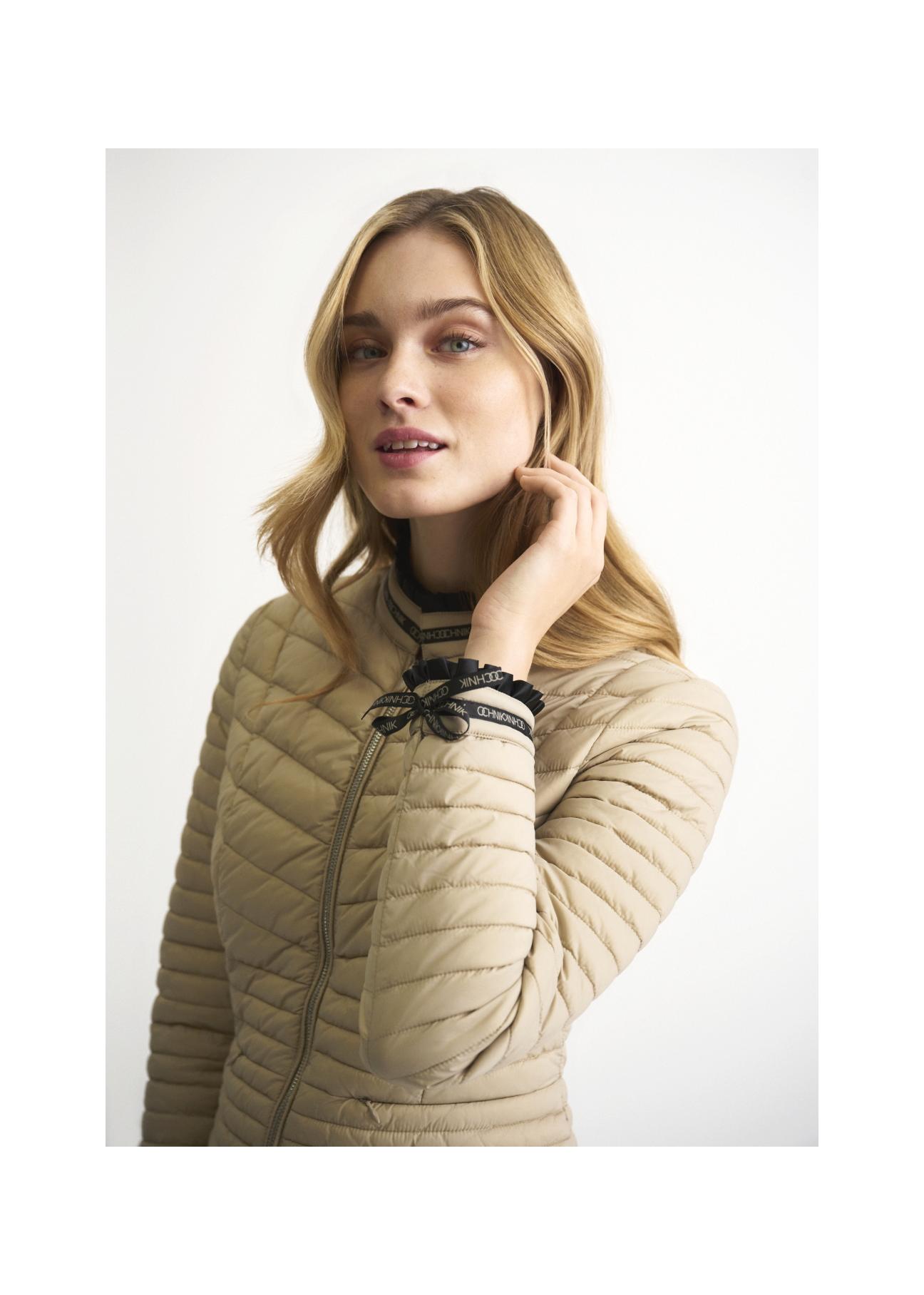 Women's quilted jacket with ribbons KURDT-0294-81(W23)-05