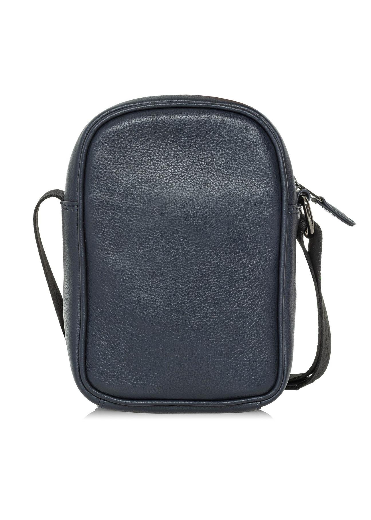 Navy blue leather men's bag TORMS-0017D-69(W25)-04