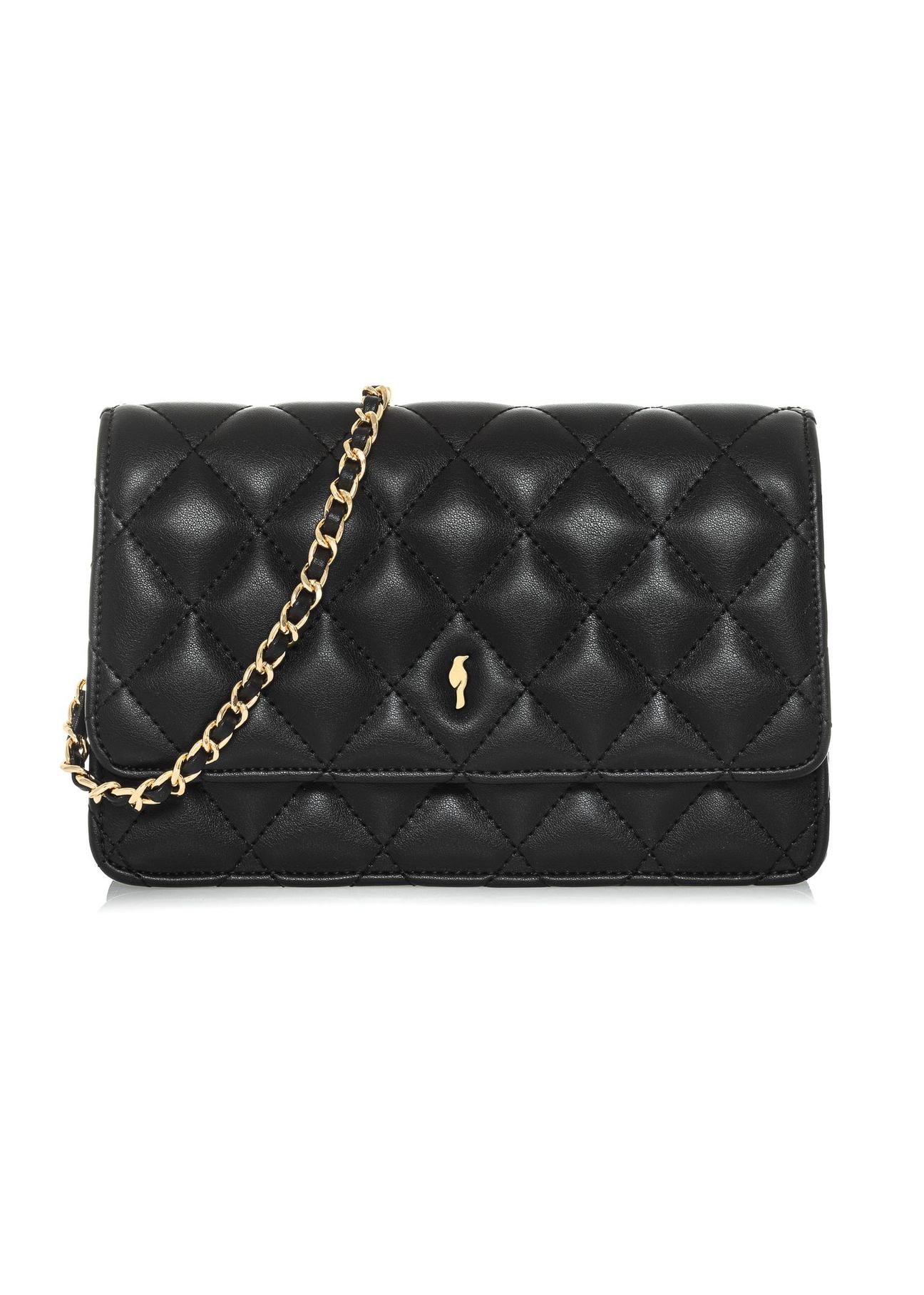 Black small quilted women's handbag TOREC-1033-99(W25)-01