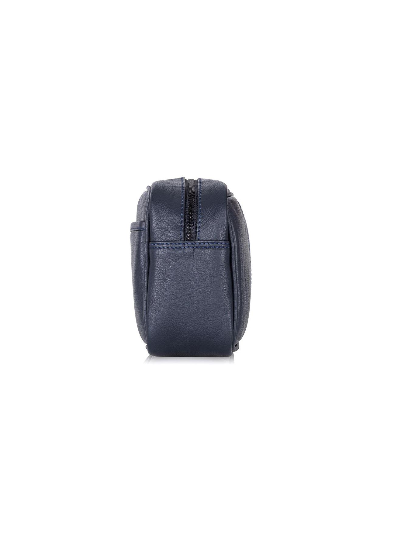 Men's navy blue leather cosmetic bag TORMS-0182A-69(W24)-03