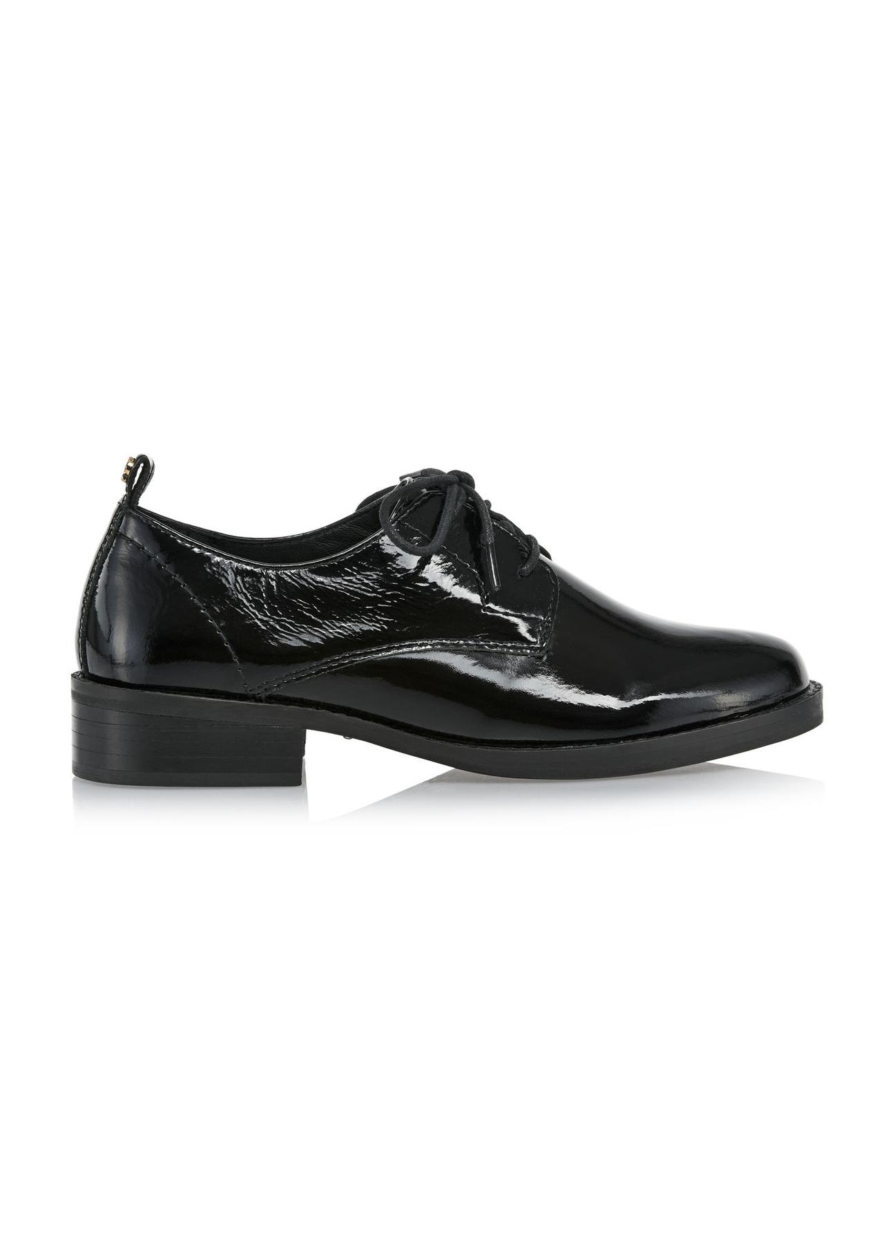 Black leather lacquered jazz shoes BUTYD-1061-99(W24)-01