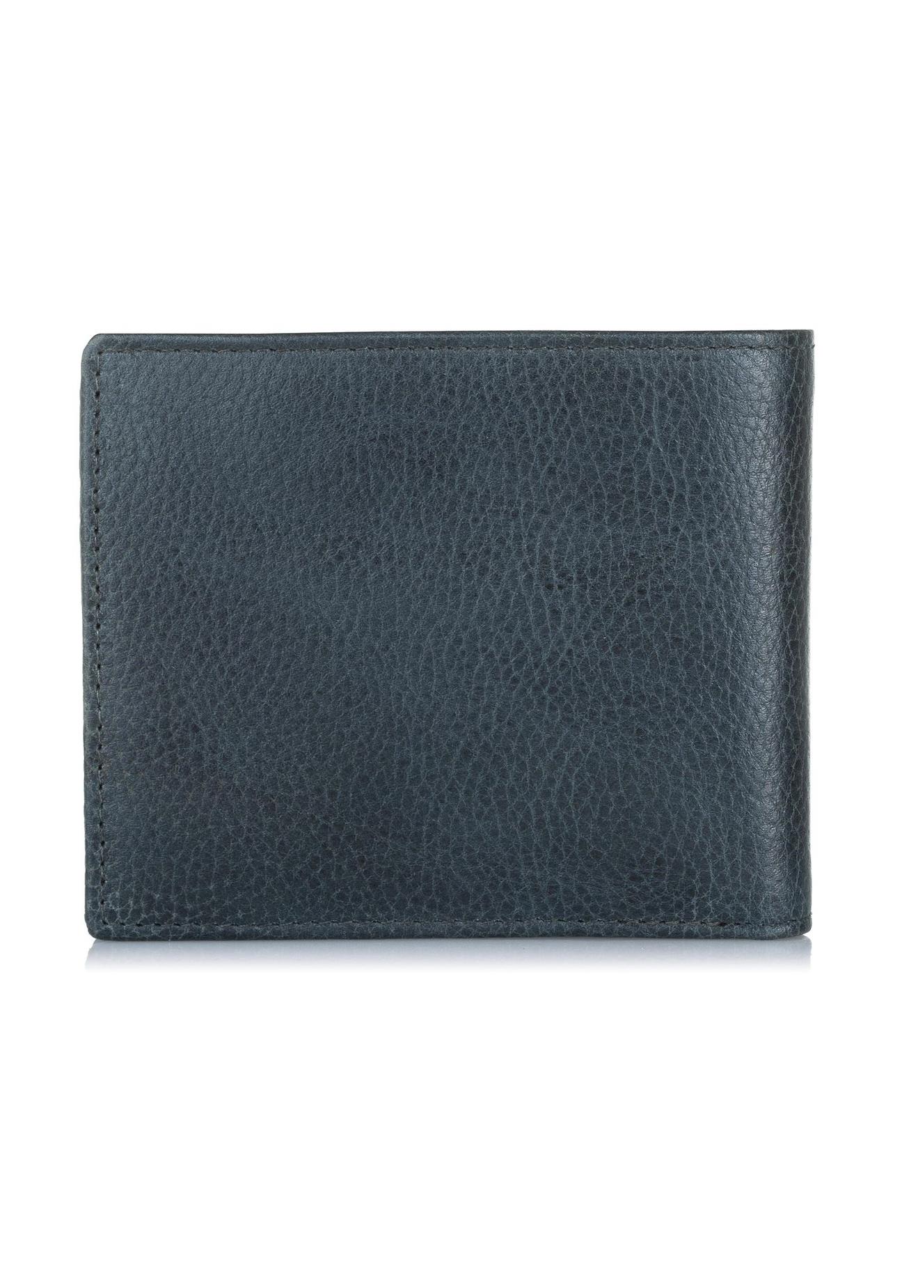 Men's navy blue leather wallet PORMS-0520-69(W23)-03