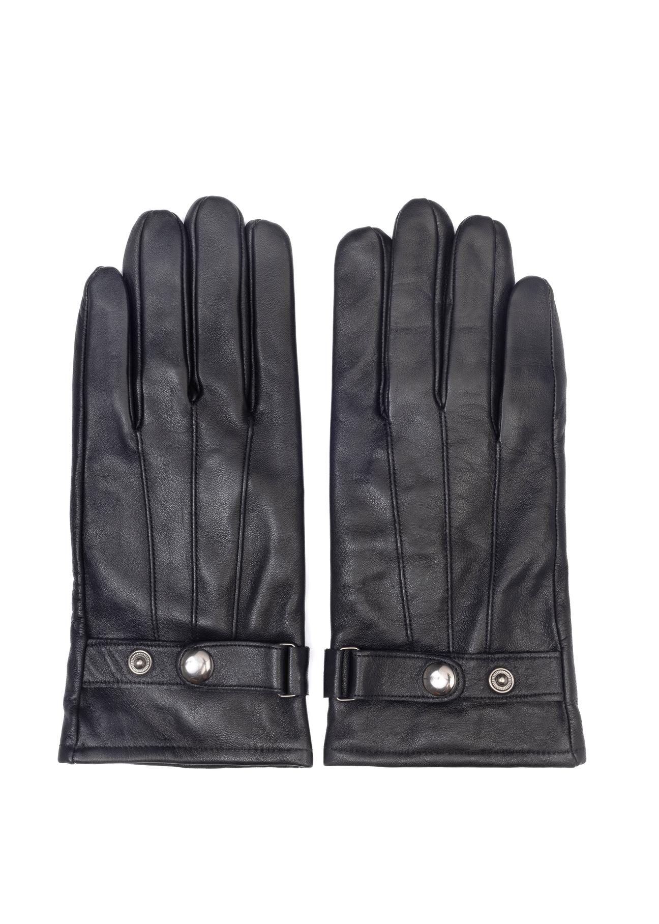 Men's adjustable leather gloves REKMS-0022-99(Z24)