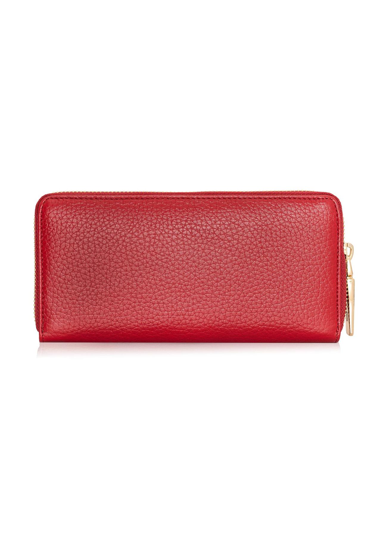 Red leather women's wallet PORES-0800E-41(Z24)-04