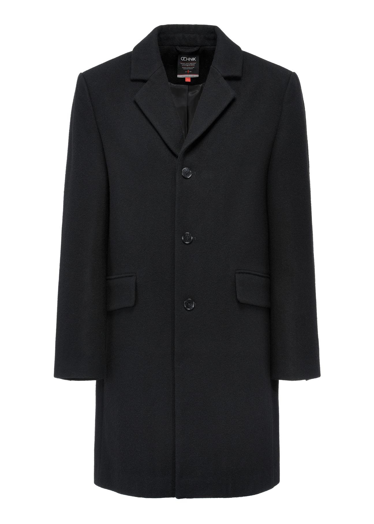 Black elegant men's coat PLAMT-0005-99(Z24)-04