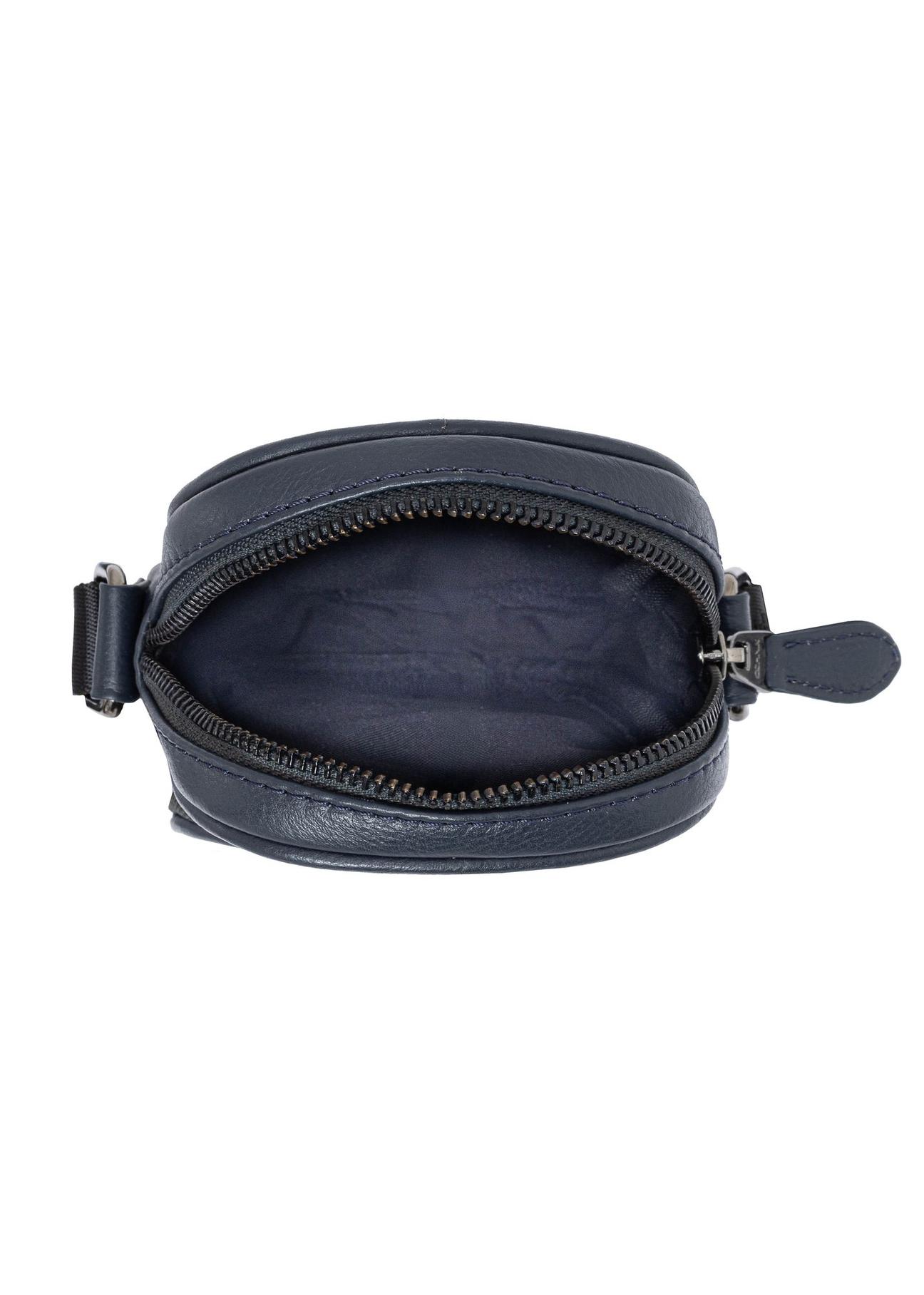 Leather navy blue men's shoulder bag TORMS-0409D-69(W25)-05