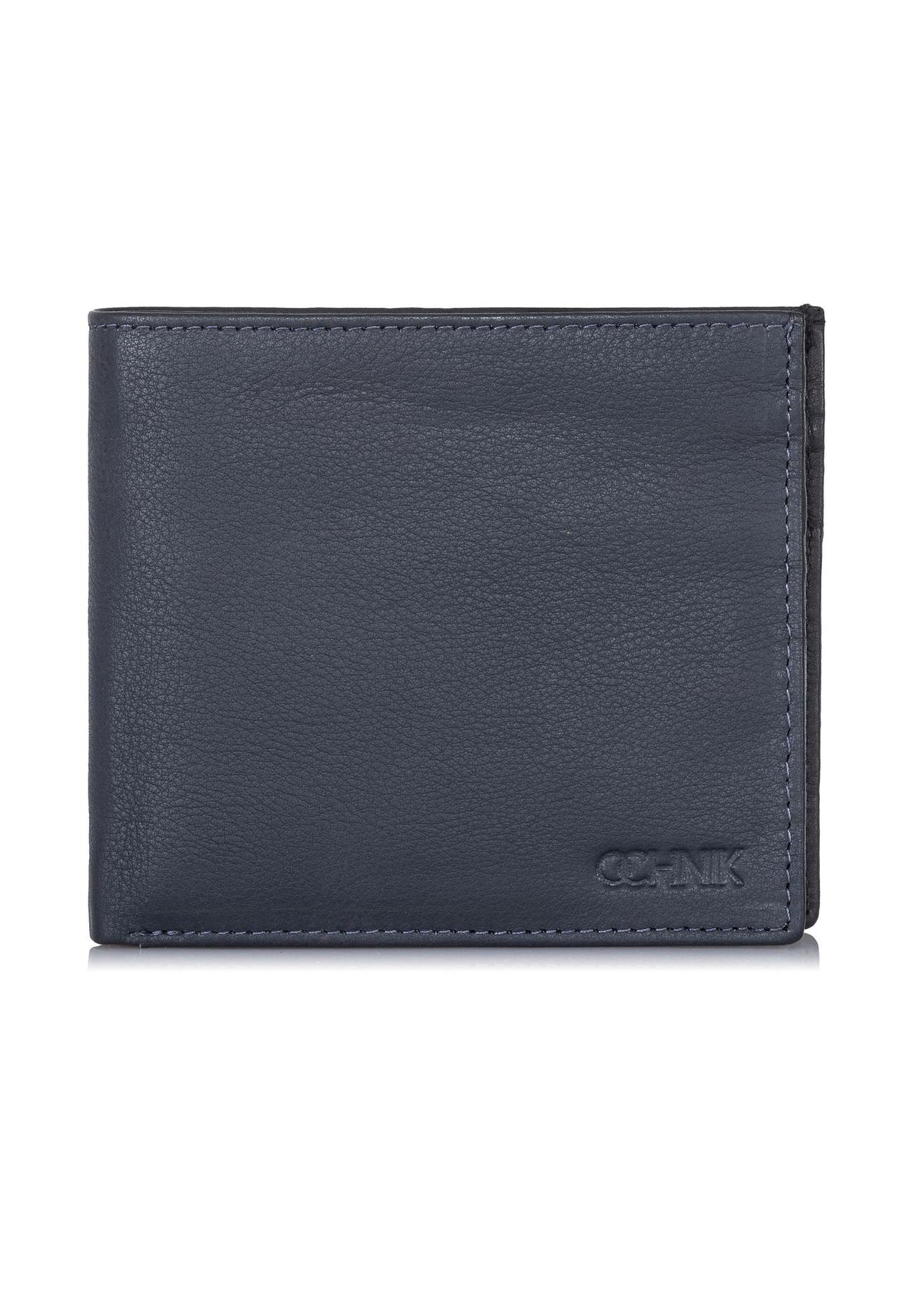 Men's graphite leather wallet PORMS-0544-95(Z23)-01