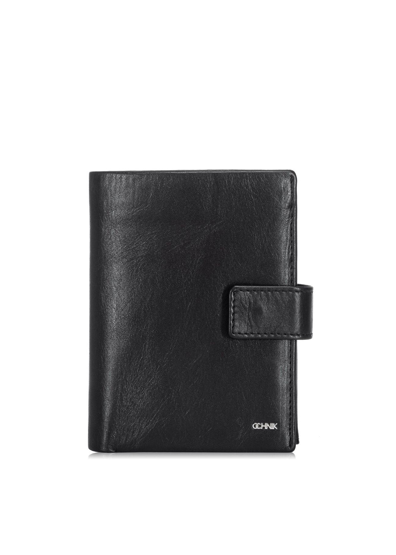 Black leather men's wallet PORMS-0407A-99(Z23)-01