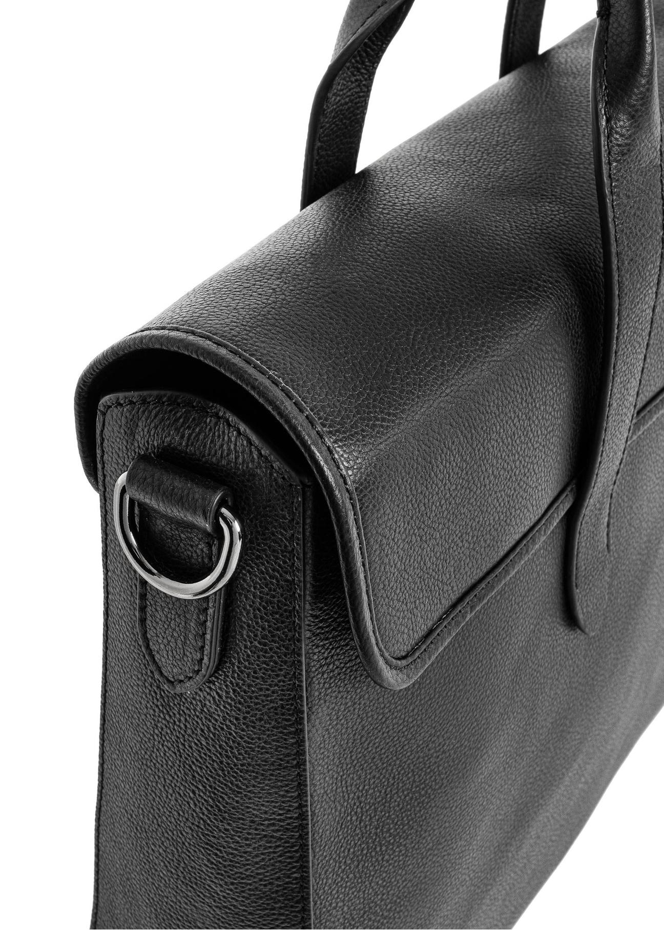 Black men's leather briefcase TORMS-0447-99(W25)