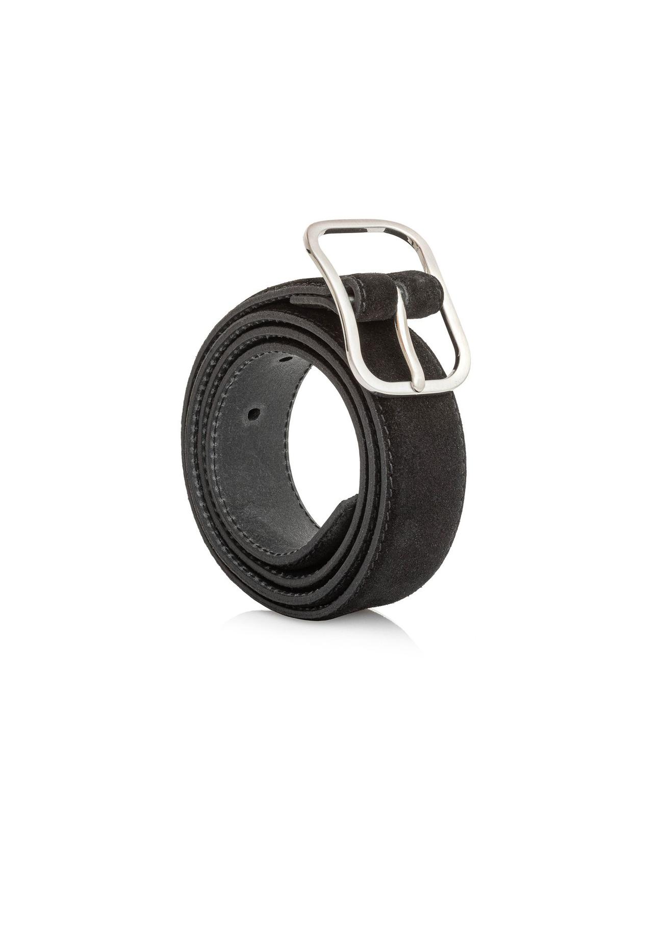 Black leather women's belt PASDS-0317-98(Z24)