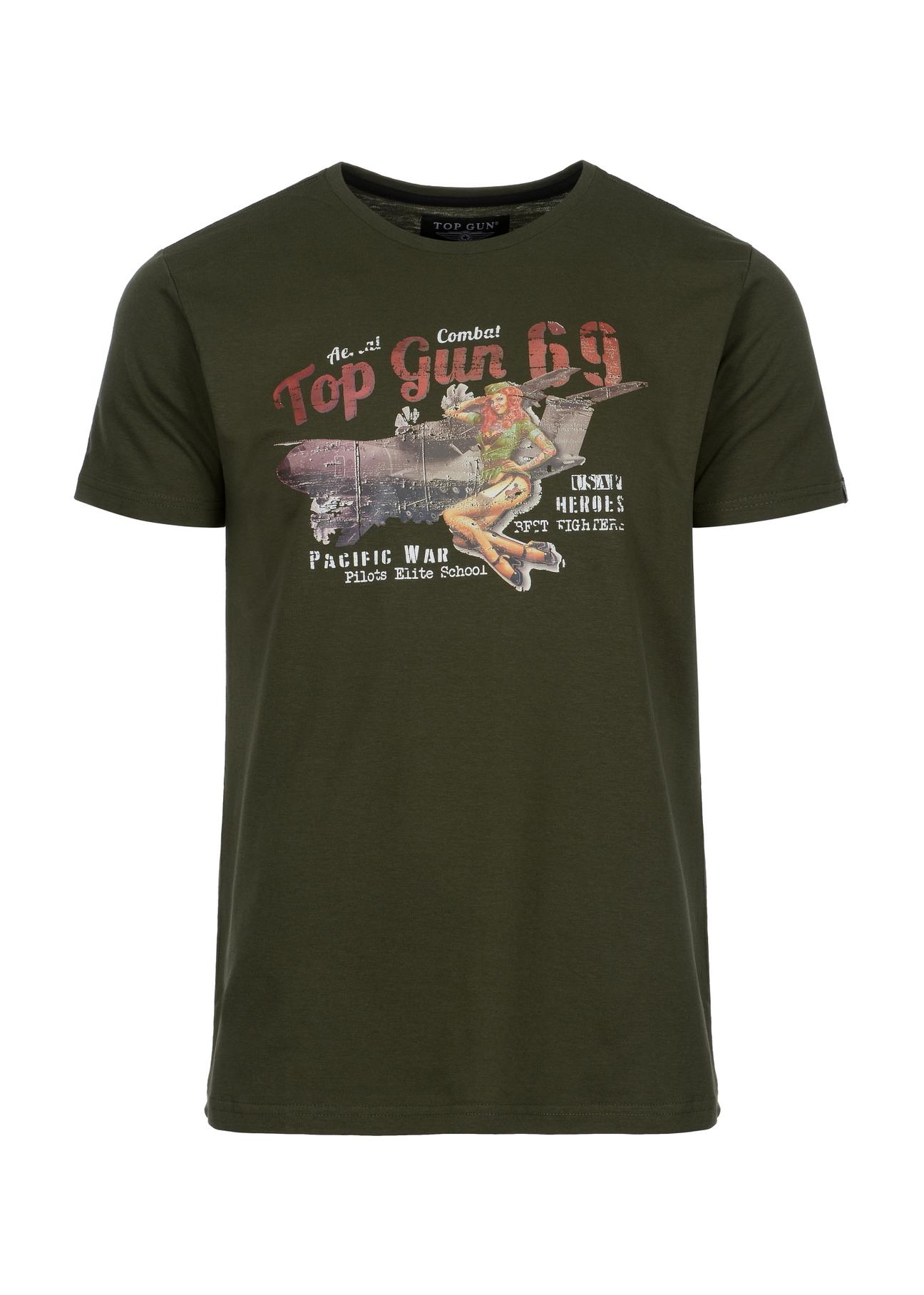 Top Gun men's olive T-shirt TSHMT-0092-57(W23)-03