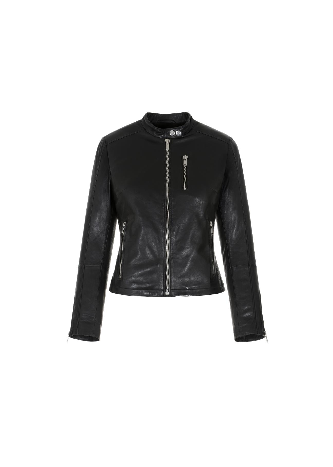 Women's black jacket with zipper KURDS-0345-5427(W23)-03