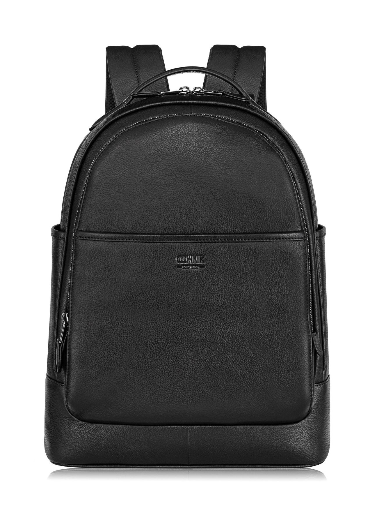 Men's leather backpack with embossing PLCMS-0017C-99(Z24)-02