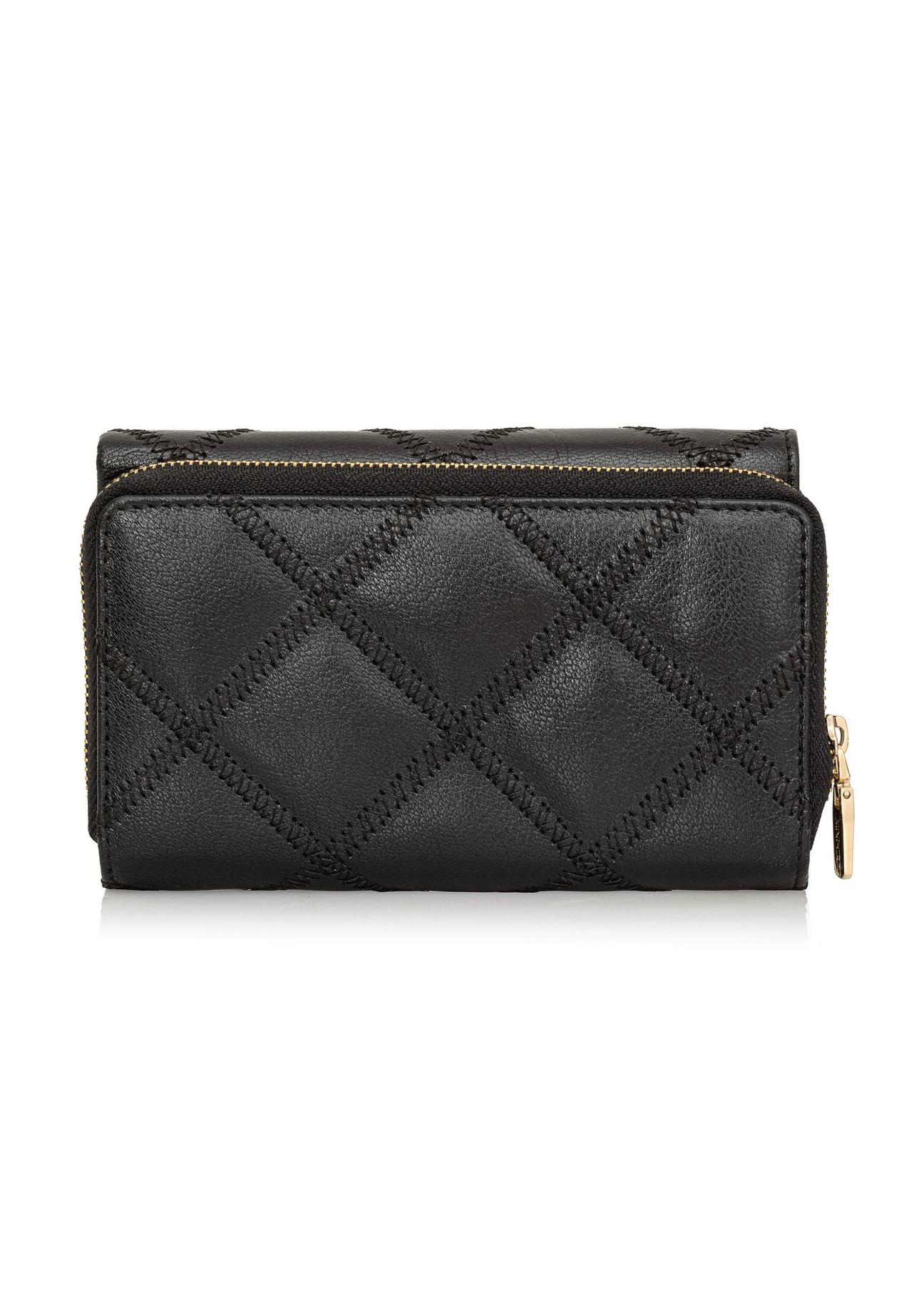 Black Quilted Leather Women's Wallet PORES-0939-99(Z24)-04