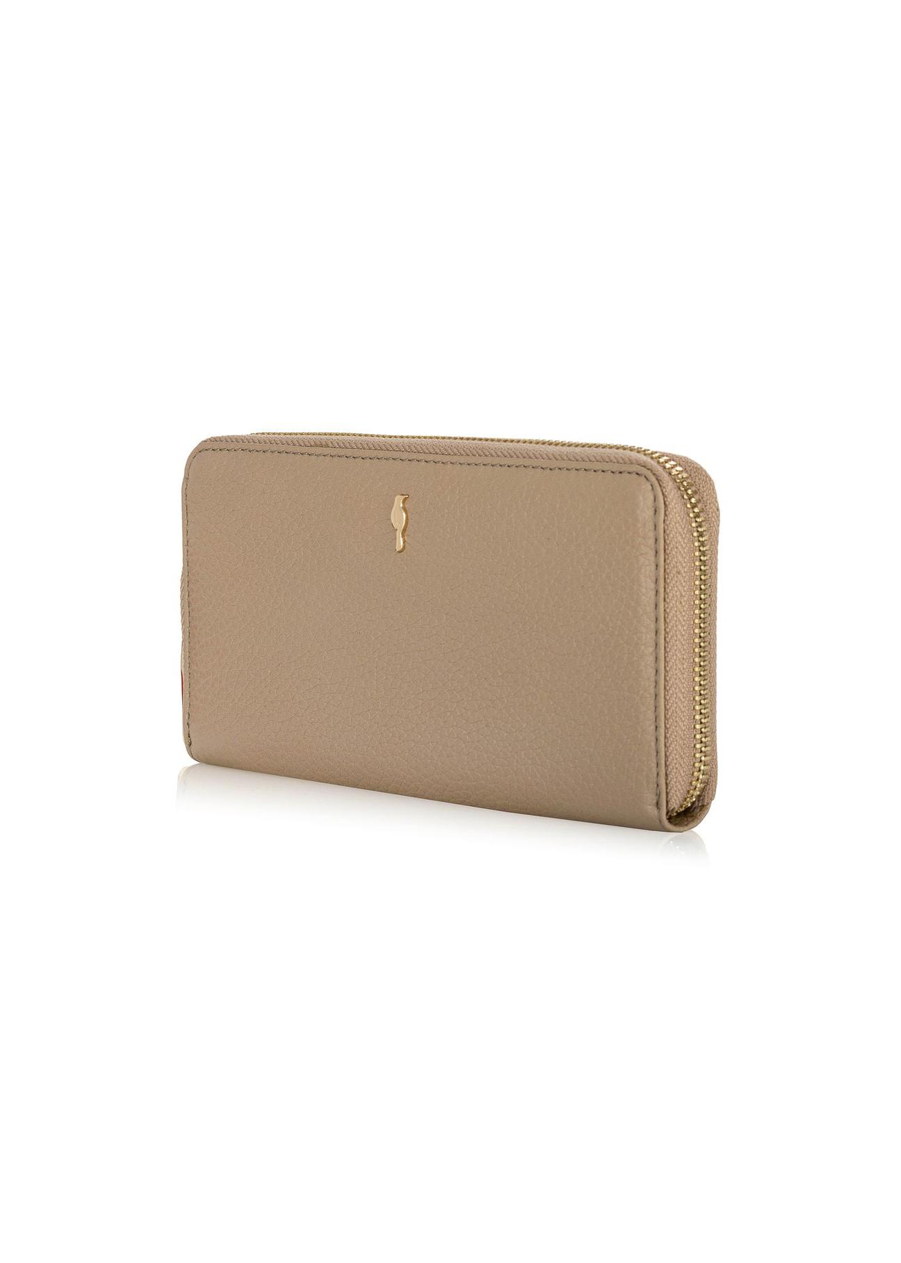 Large beige leather women's wallet PORES-0800B-80(W24)-02