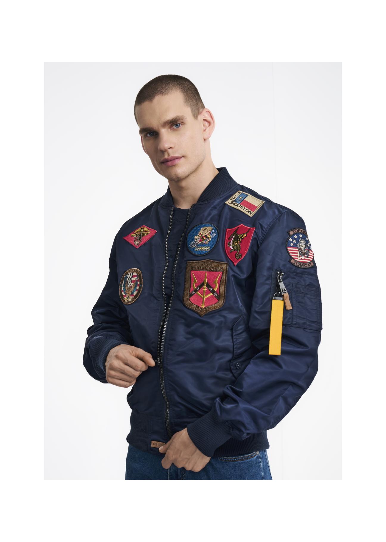 Navy blue men's jacket Top Gun KURMT-0279-69(W24)-01