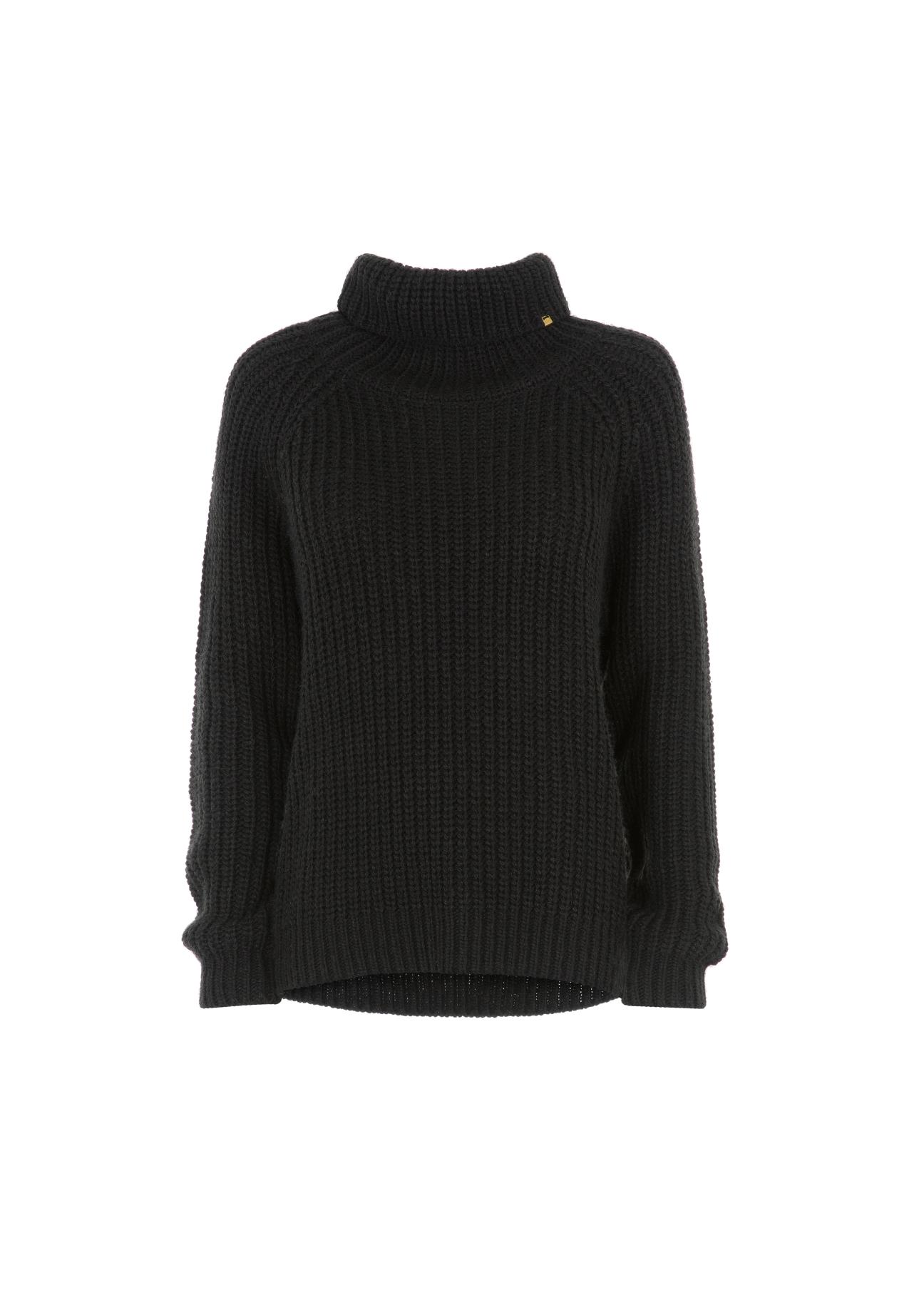 Black women's oversize turtleneck SWEDT-0143-99(Z21)-03