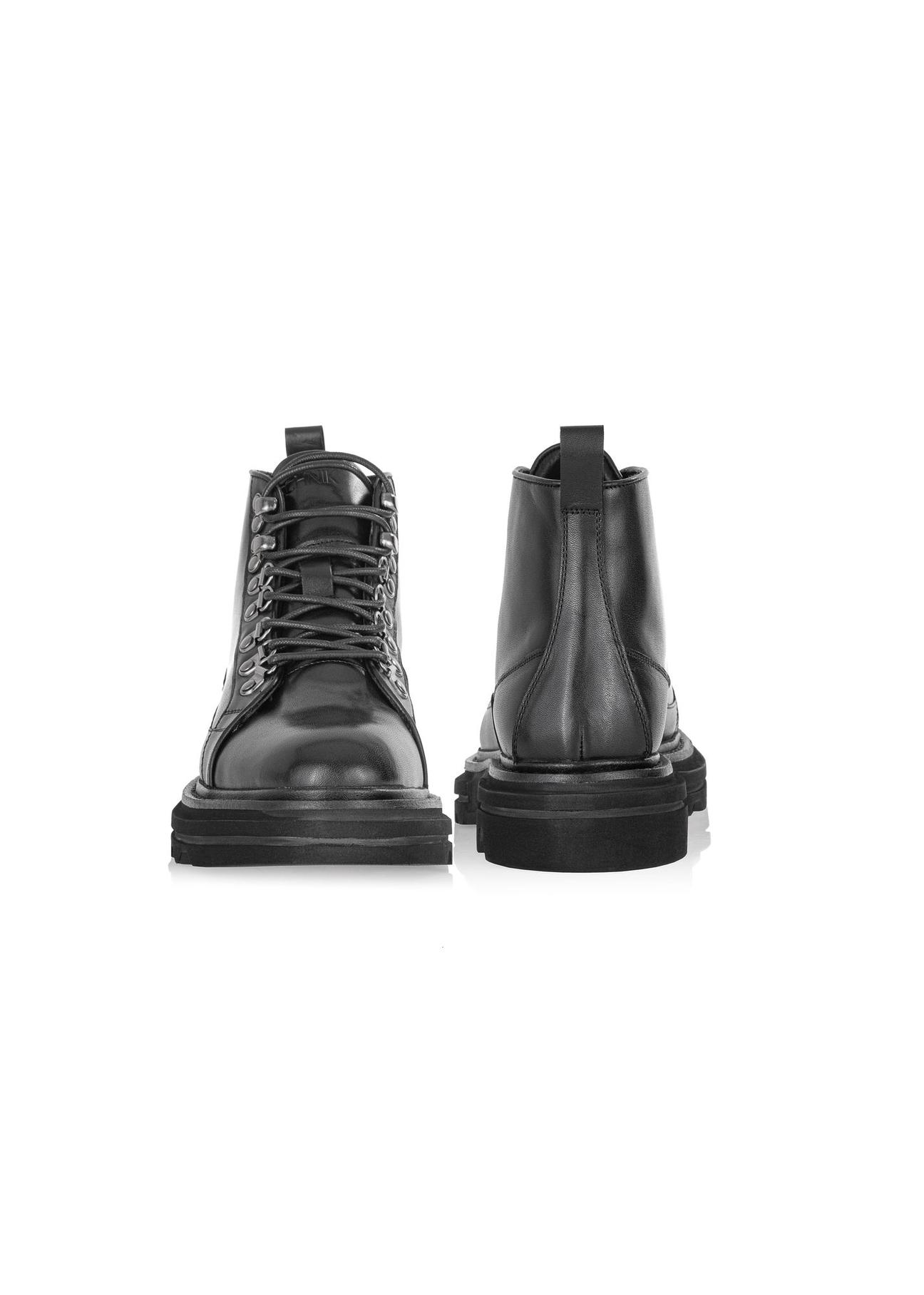 Black men's leather boots BUTYM-0468-99(Z24)-06