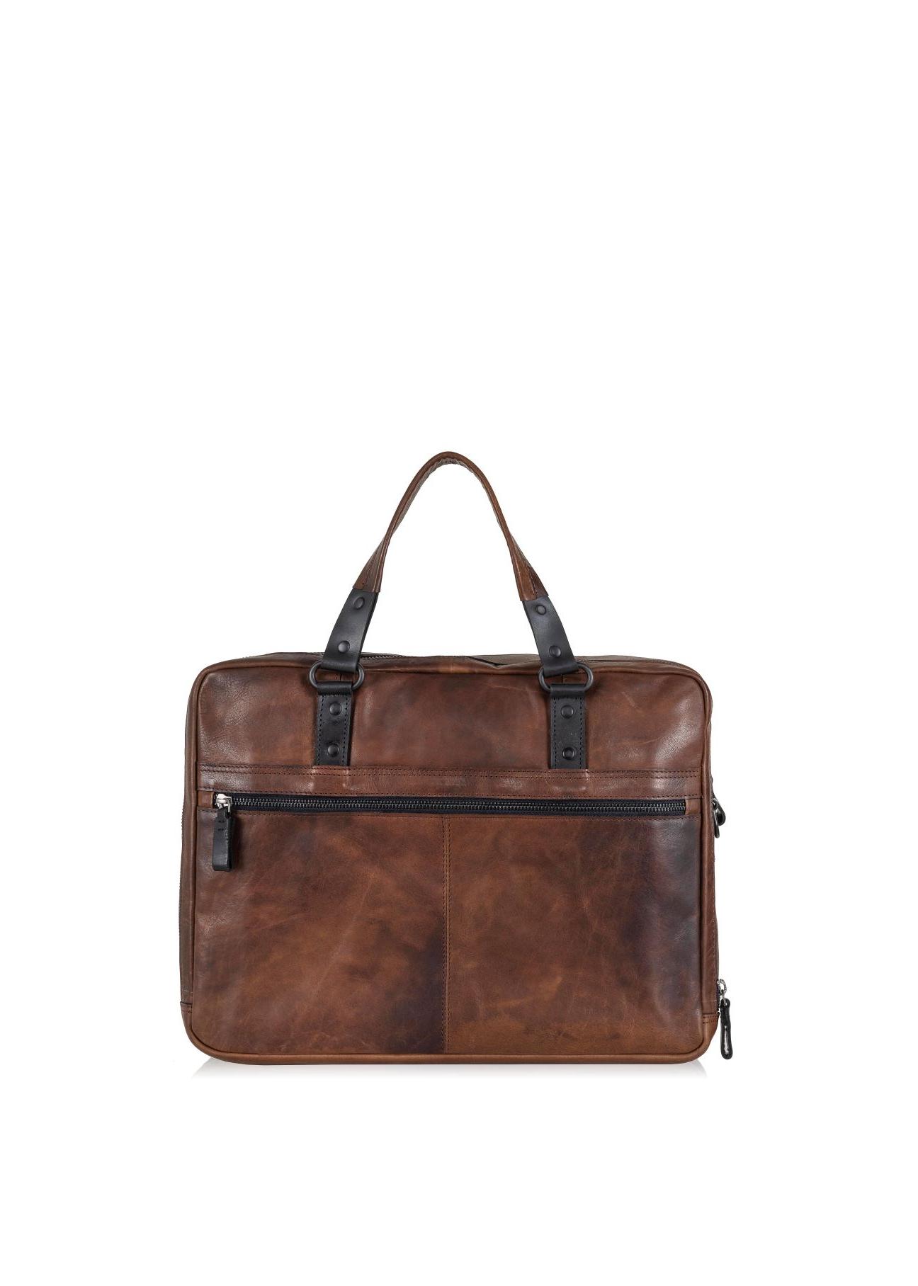 Brown leather men's bag TORMS-0100B-79(Z24)-03