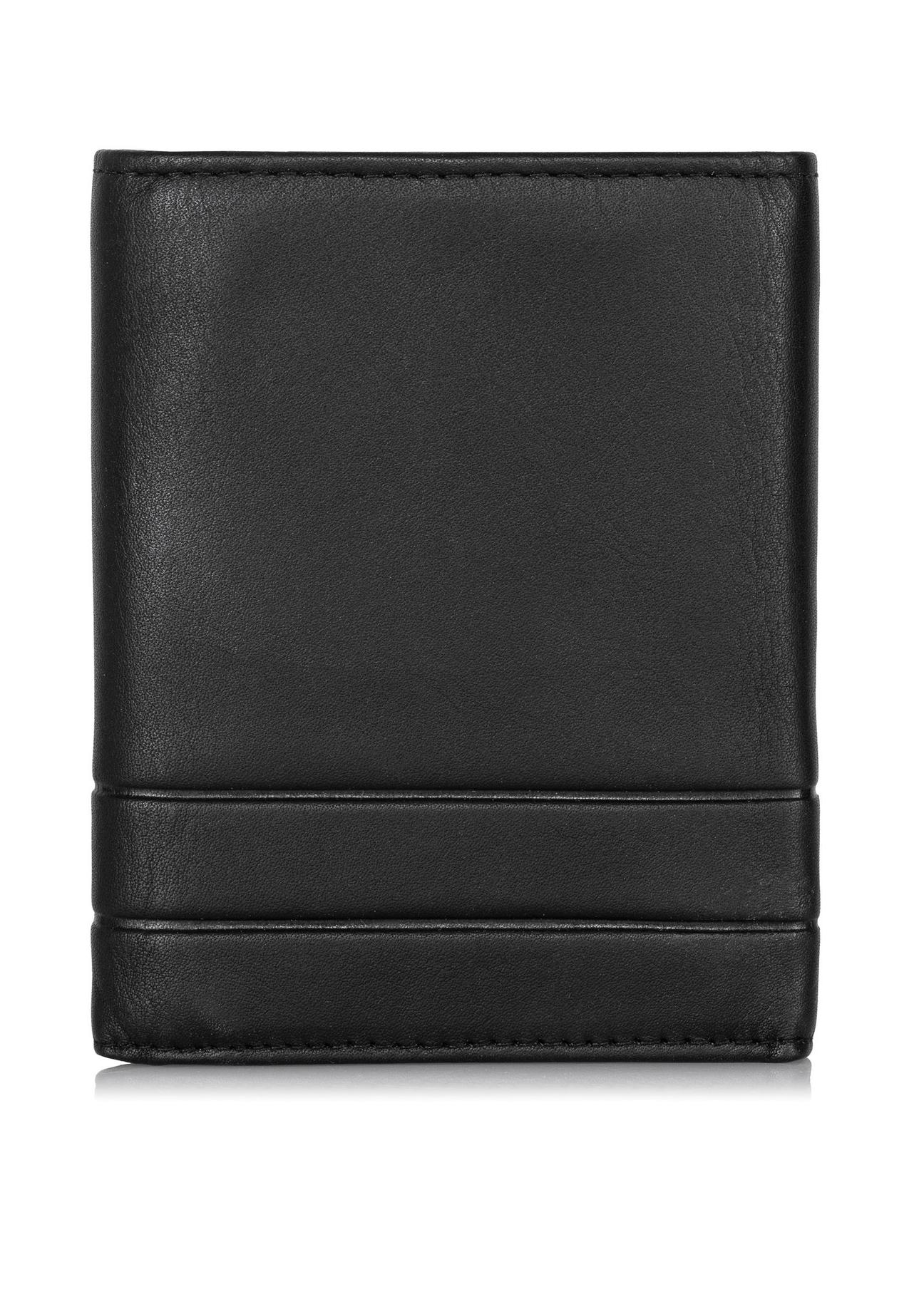 Black leather men's snapback wallet PORMS-0549-99(Z24)-03