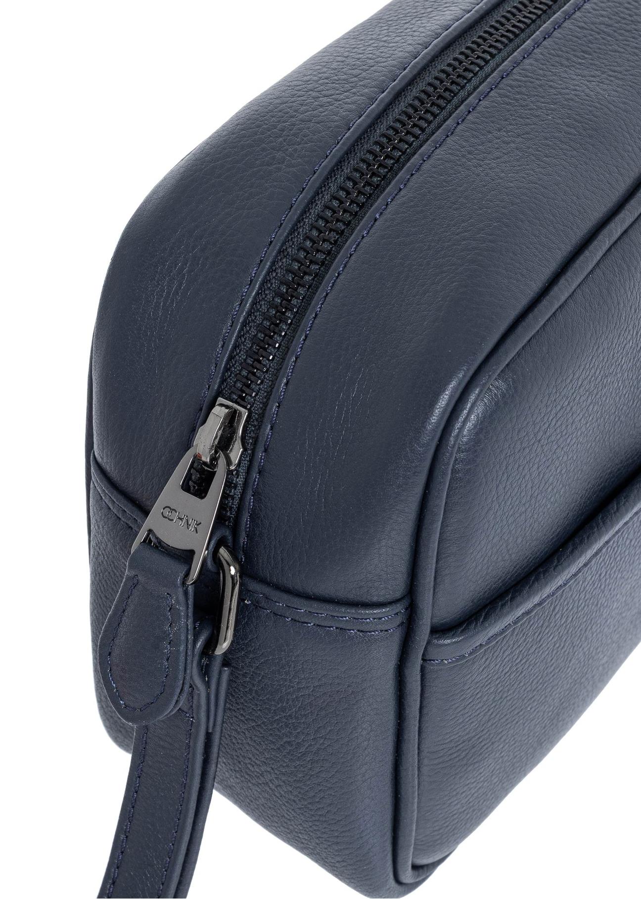 Navy blue leather men's cosmetic bag TORMS-0182D-69(W25)-06