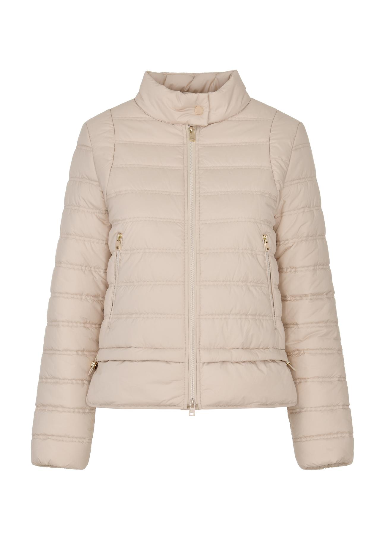 Women's quilted beige insulated jacket KURDT-0500-80(W24)-04