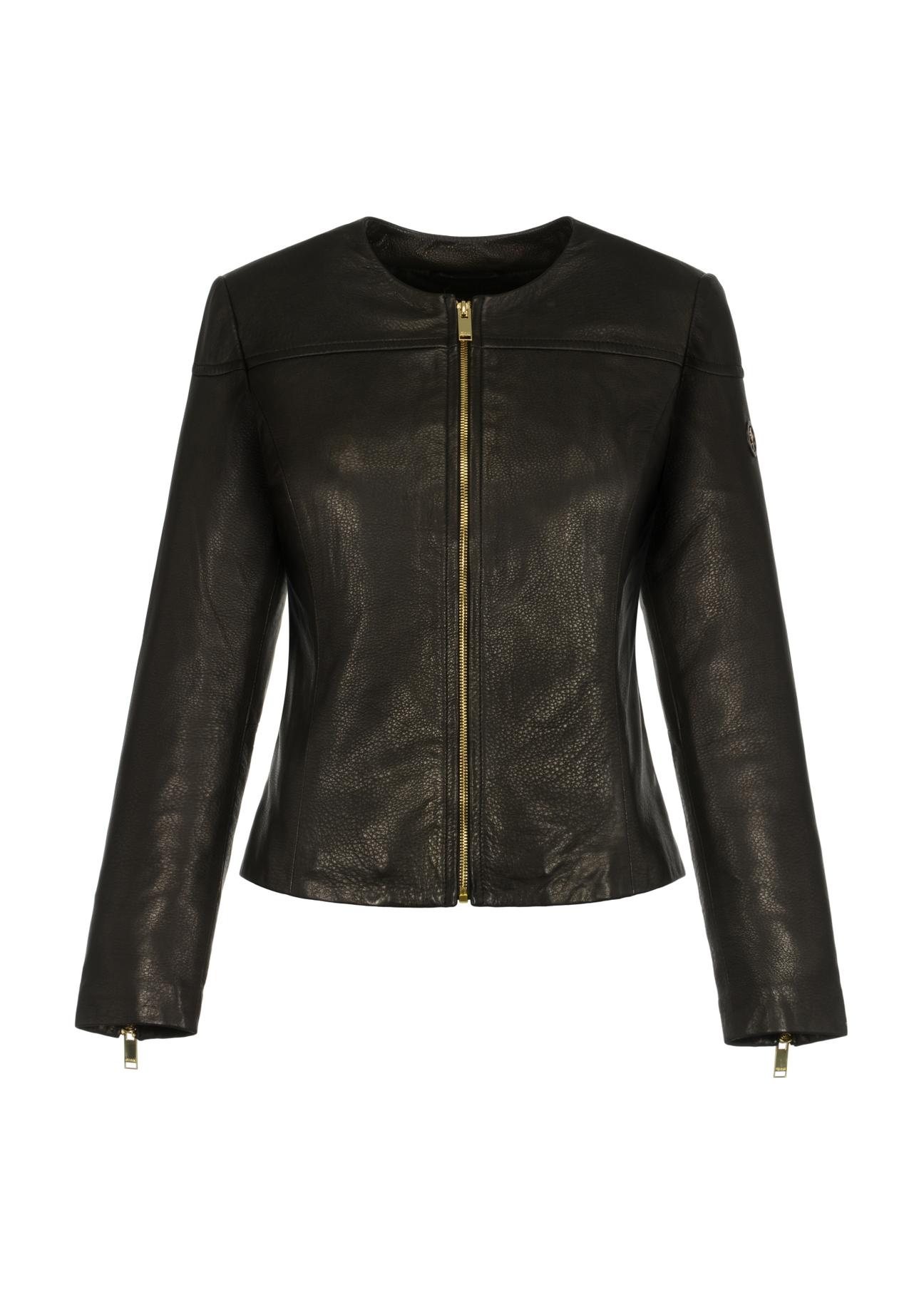 Women's classic leather jacket KURDS-0402-1294(W23)-04