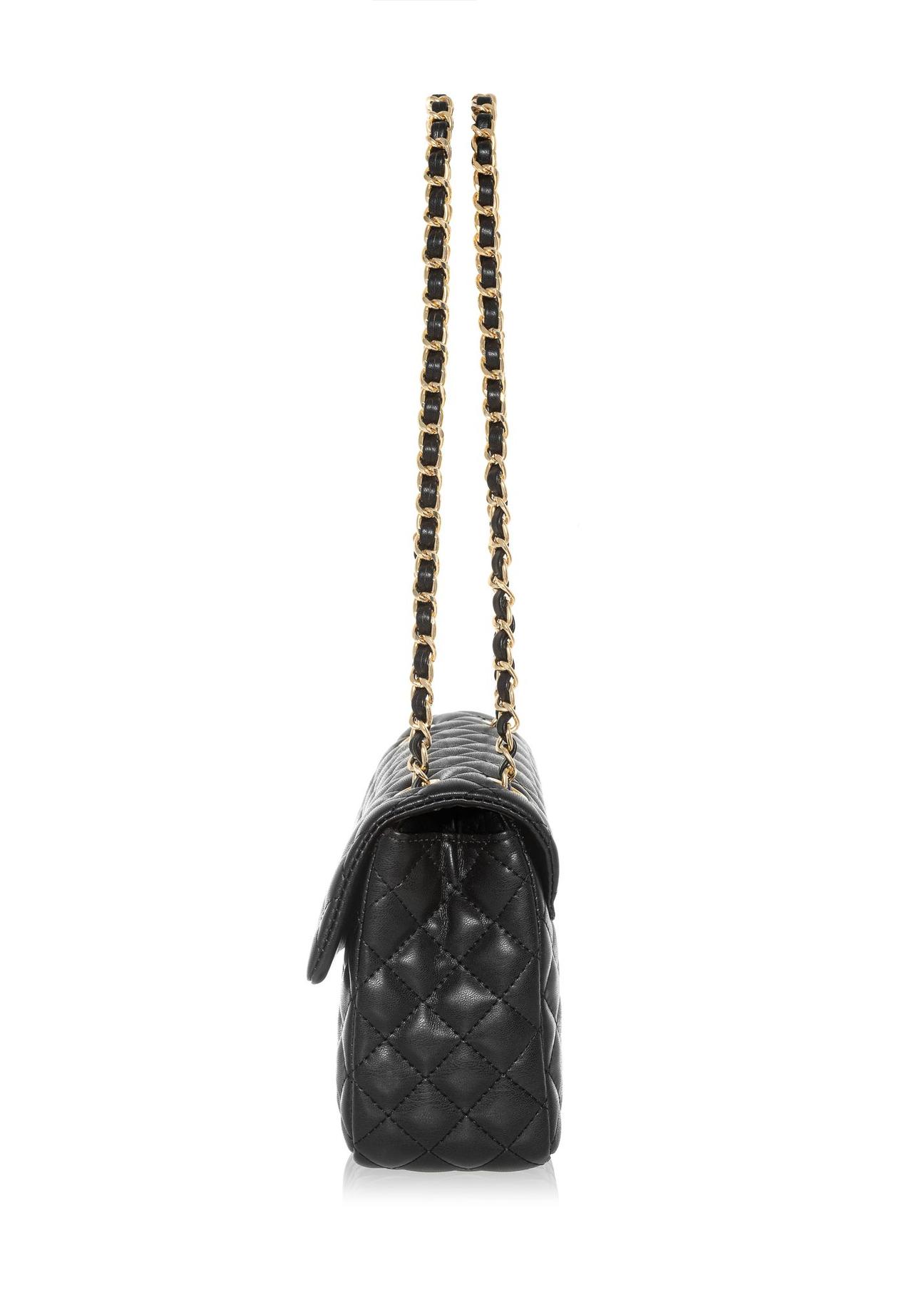 Black quilted chain bag TOREC-0443D-99(W25)-04