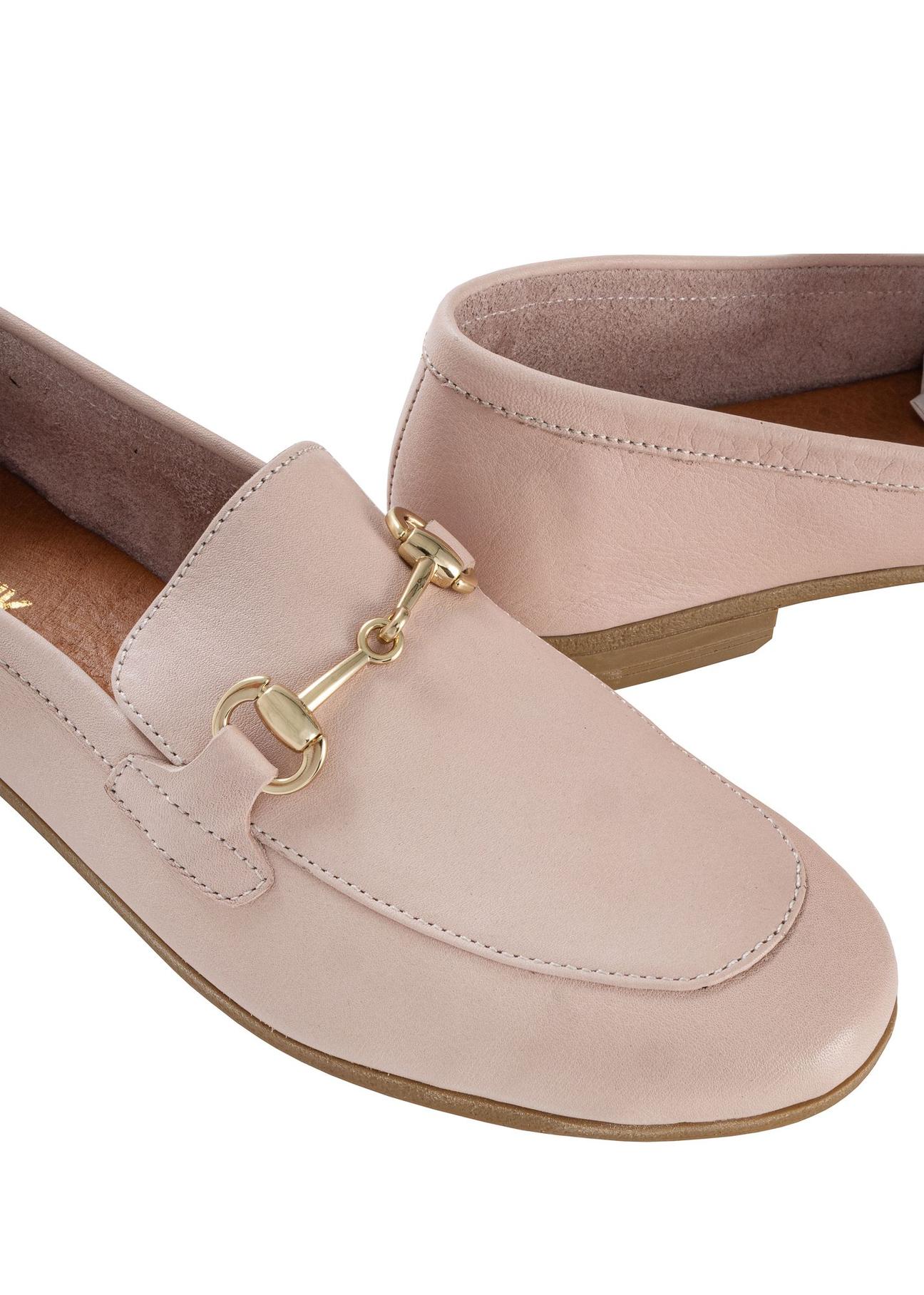 Women's leather moccasins with buckle BUTYD-0916-34(W24)-06